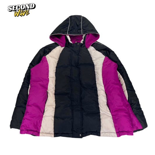 MULTI COLOUR PUFFER HOODIE (M)