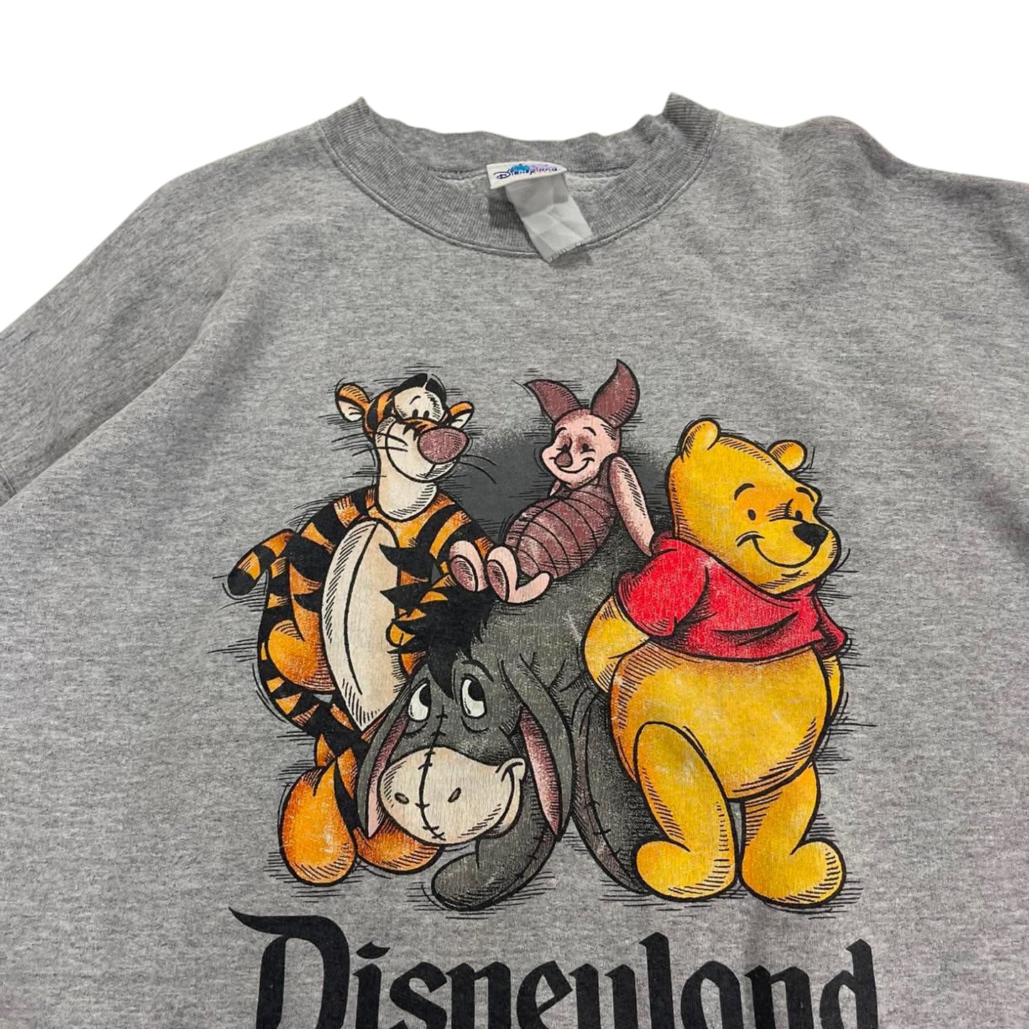 VINTAGE POOH AND FRIENDS GREY CREWNECK (L)