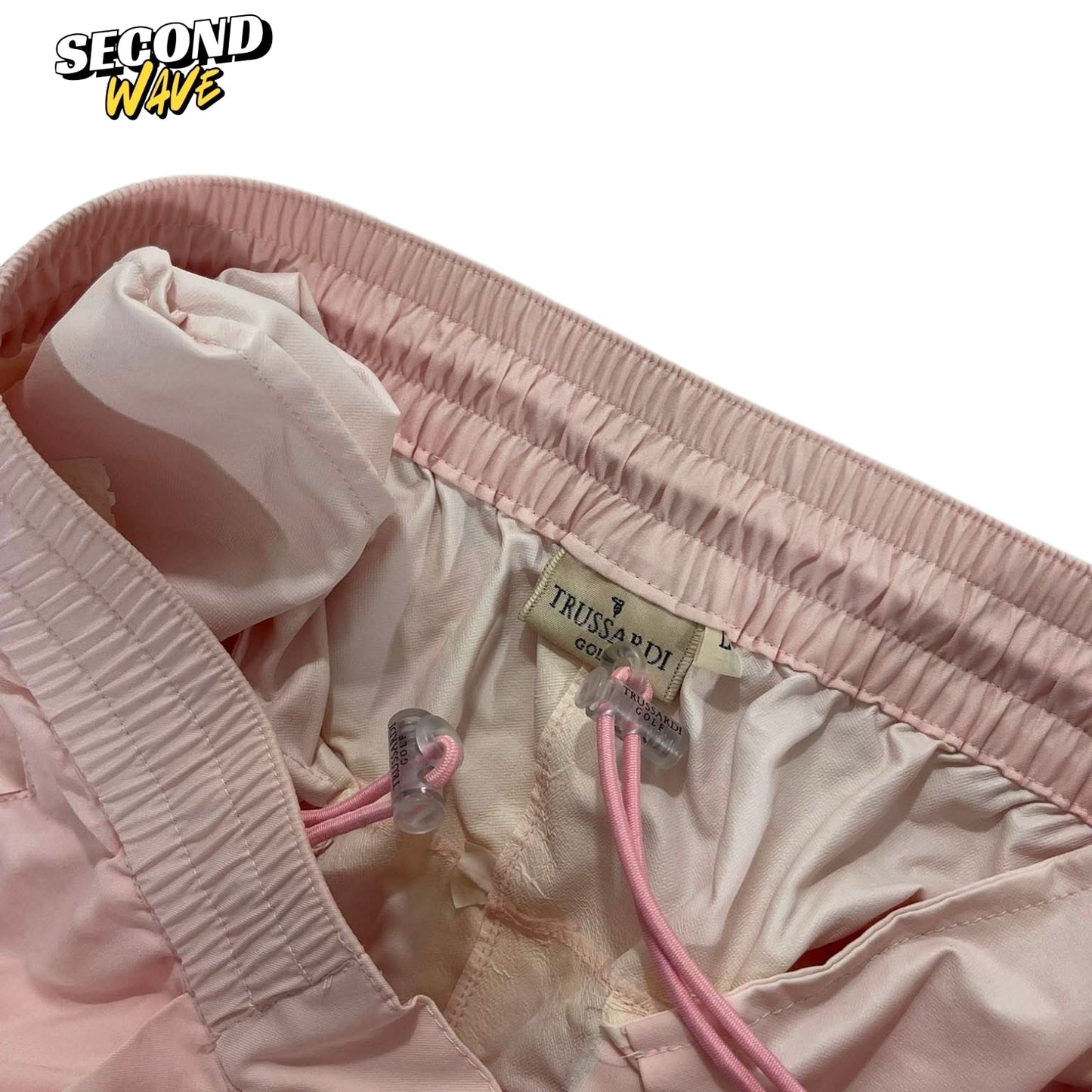 TRUSSARDI GOLF LIGHT PINK NYLON TRACK PANTS (S)