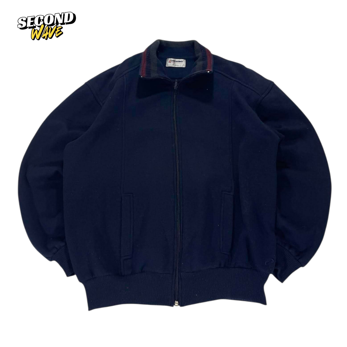 BREAKAWAY NAVY BLUE ZIP UP JACKET (M)