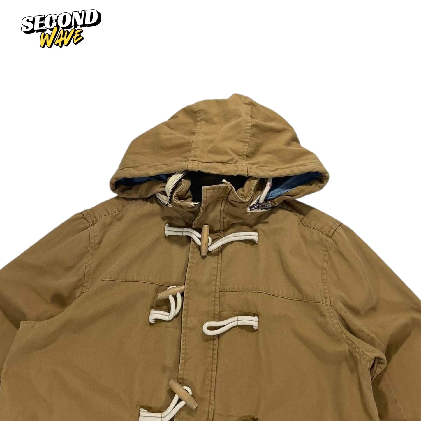 COTTON ON BROWN HOODED JACKET WORKWEAR (M)