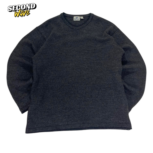90S BLUE STONE CREWNECK SWEATER (S)