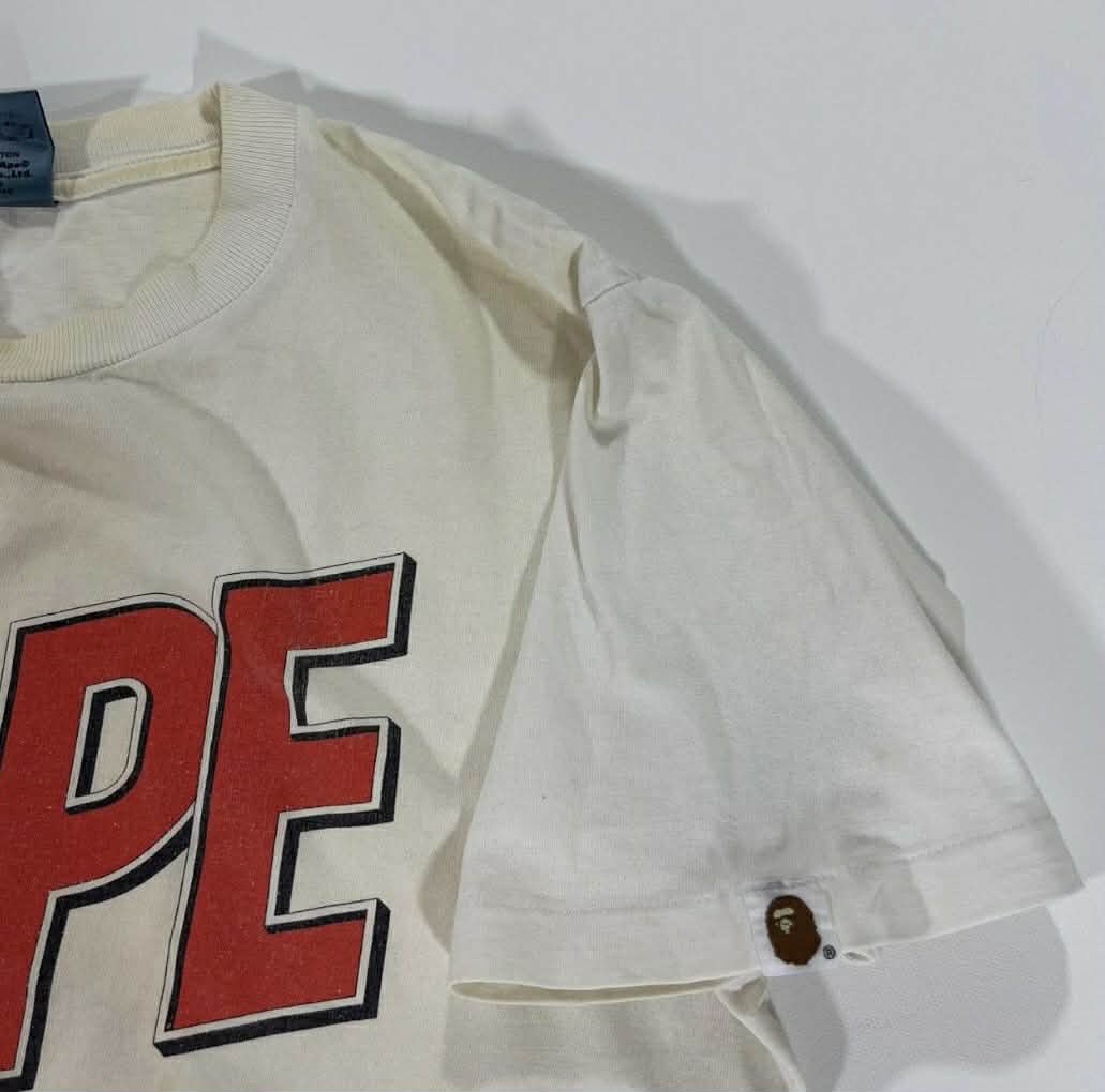 VINTAGE TRASHED BATHING APE T-SHIRT TRASHED VIBES CONDITION (M)