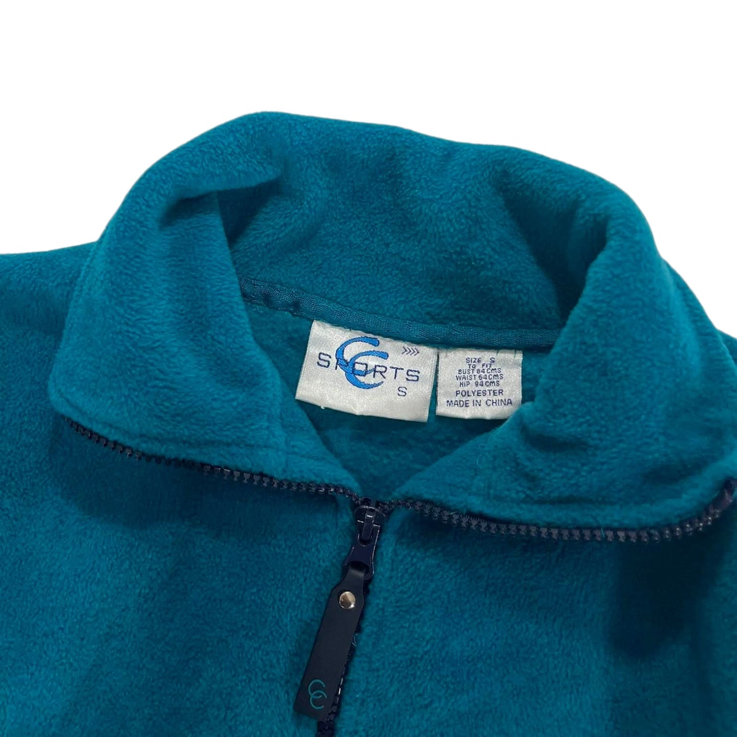 90S SOORTS BLUE QUARTER ZIP FLEECE (M)