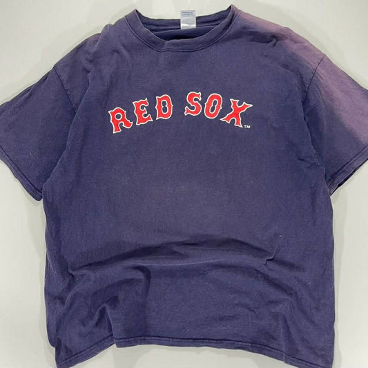 VINTAGE FADED BOSTON RED SOX NAVY BLUE COTTON T-SHIRT (XL)