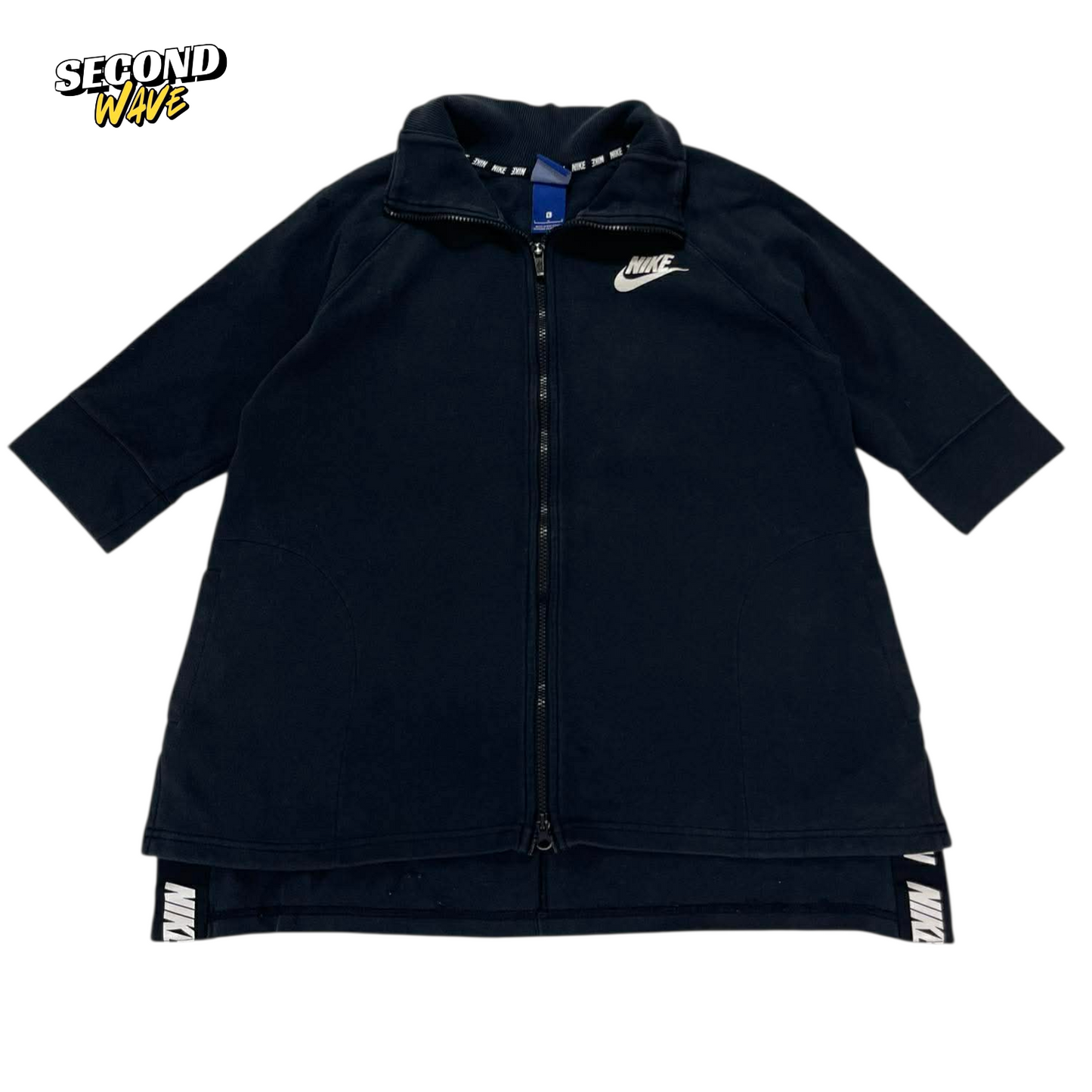 NIKE BLACK ZIP UP SHIRT (L)