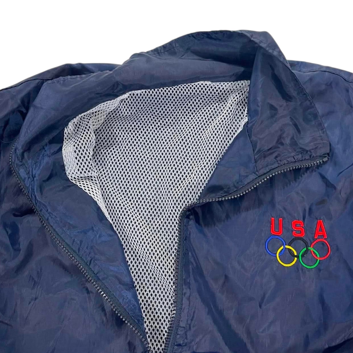 VINTAGE USA OLYMPIC WINDBREAKER JACKET (L)