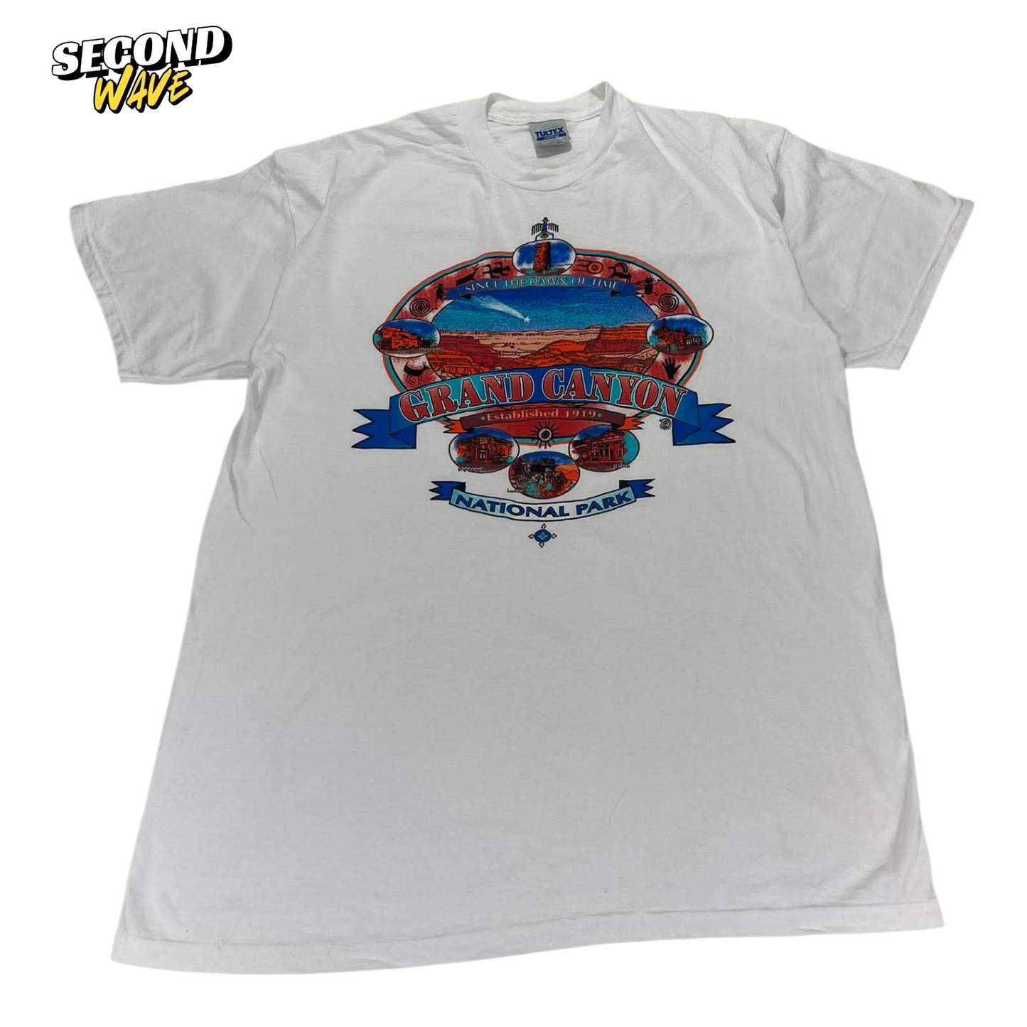 90S GRAND CANYON WHITE COTTON T-SHIRT (XL)