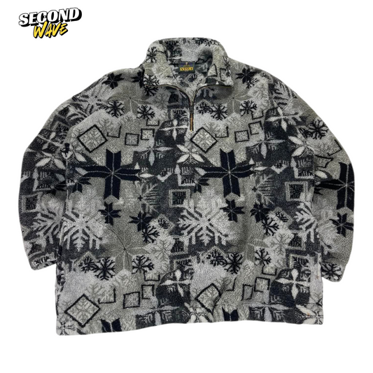 90S QUARTER ZIP FLEECE JACKET (L)