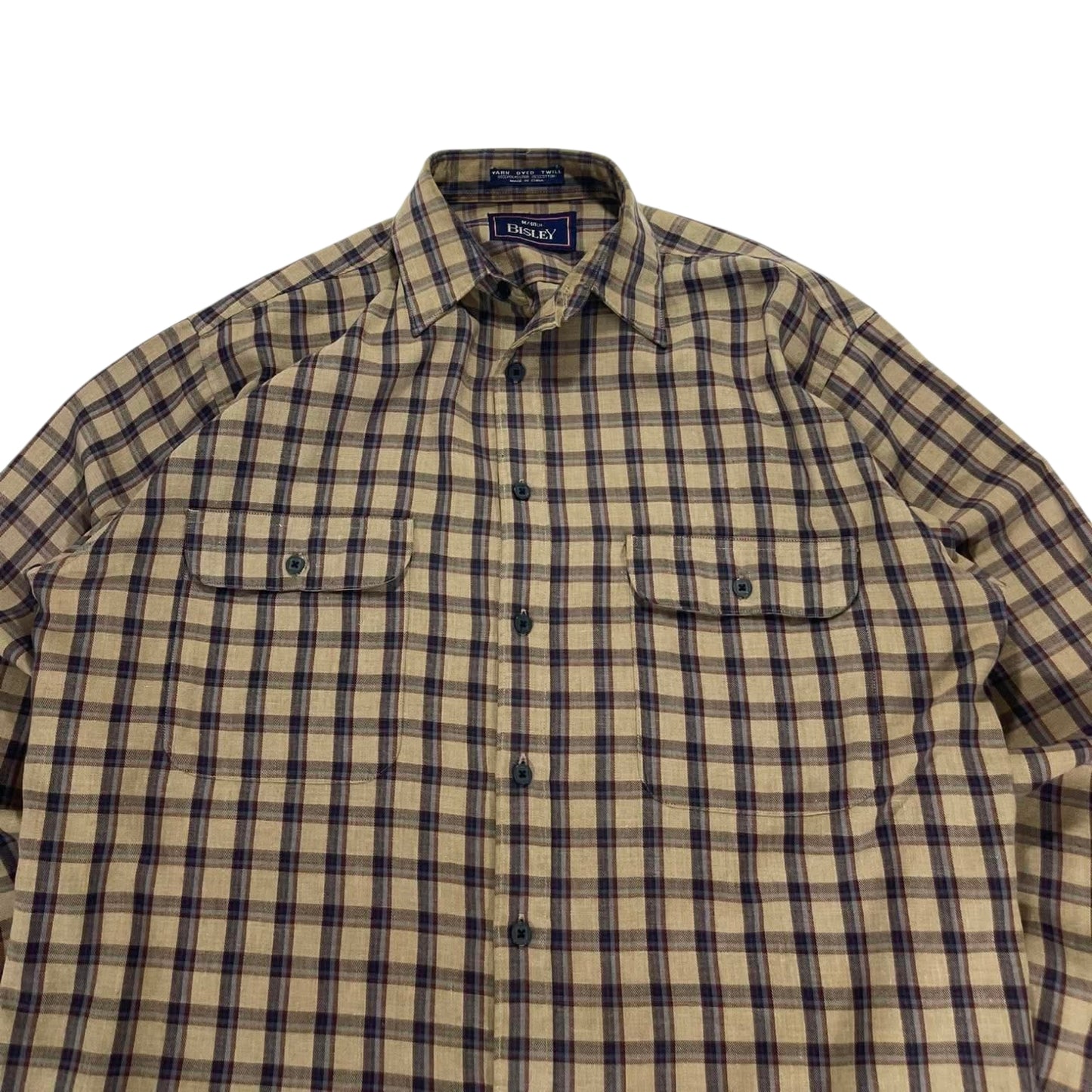 VINTAGE BISLEY FISHERMAN CHECK SHIRT (M)