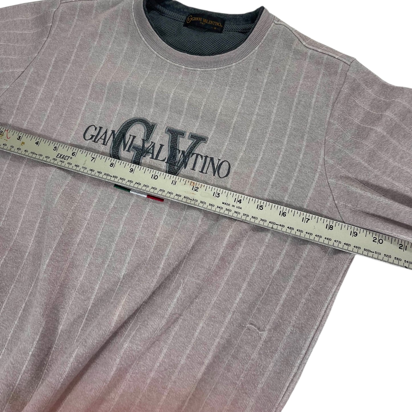 GIANNI VALENTINO PINSTRIPE CREWNECK (M)