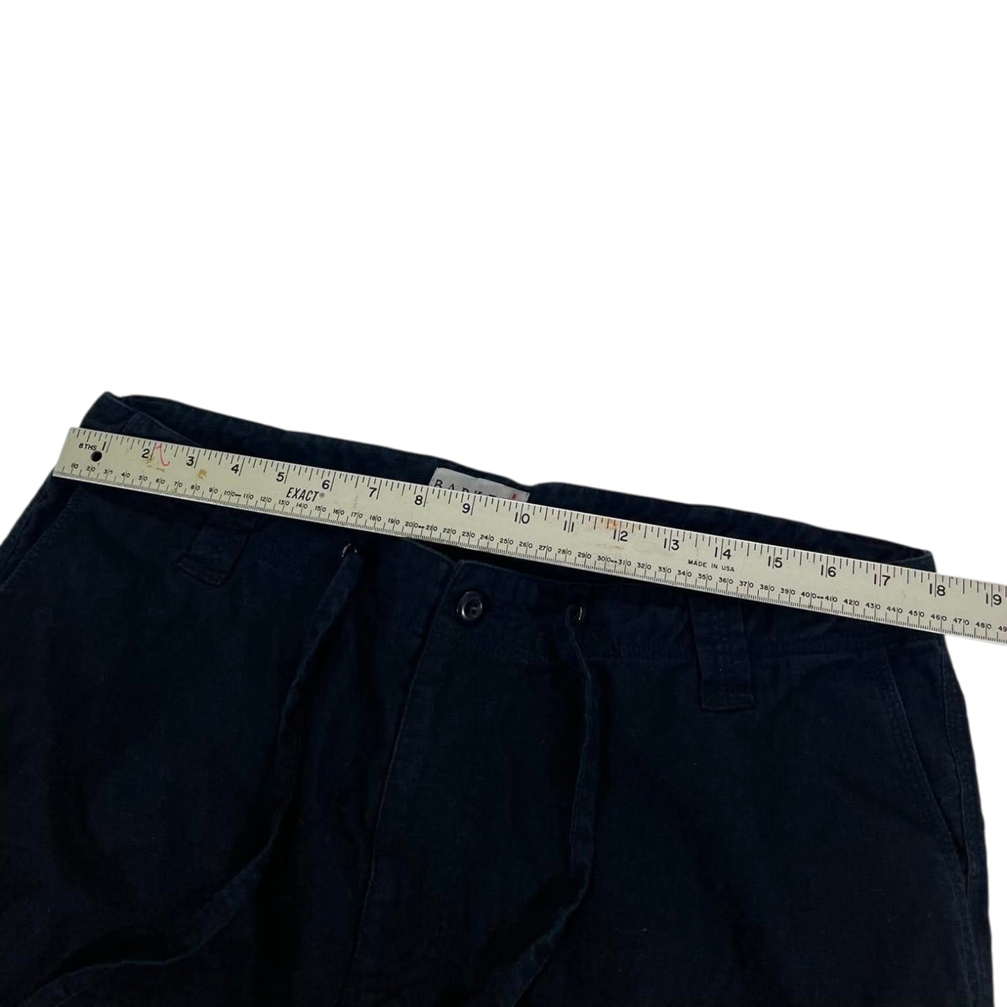 BARKERS LONG BLACK CARGO SHORTS (38)
