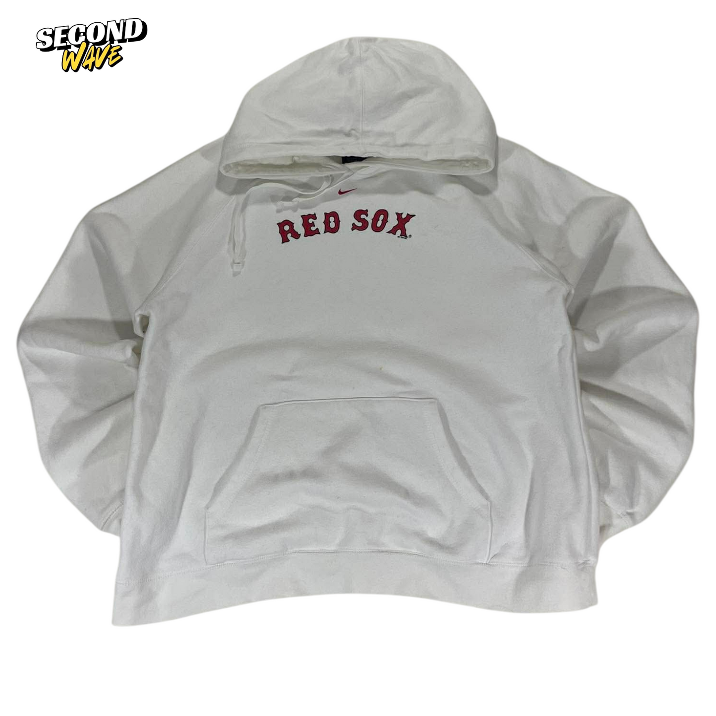 VINTAGE NIKE WHITE BOSTON RED SOX HOODIE (XL)