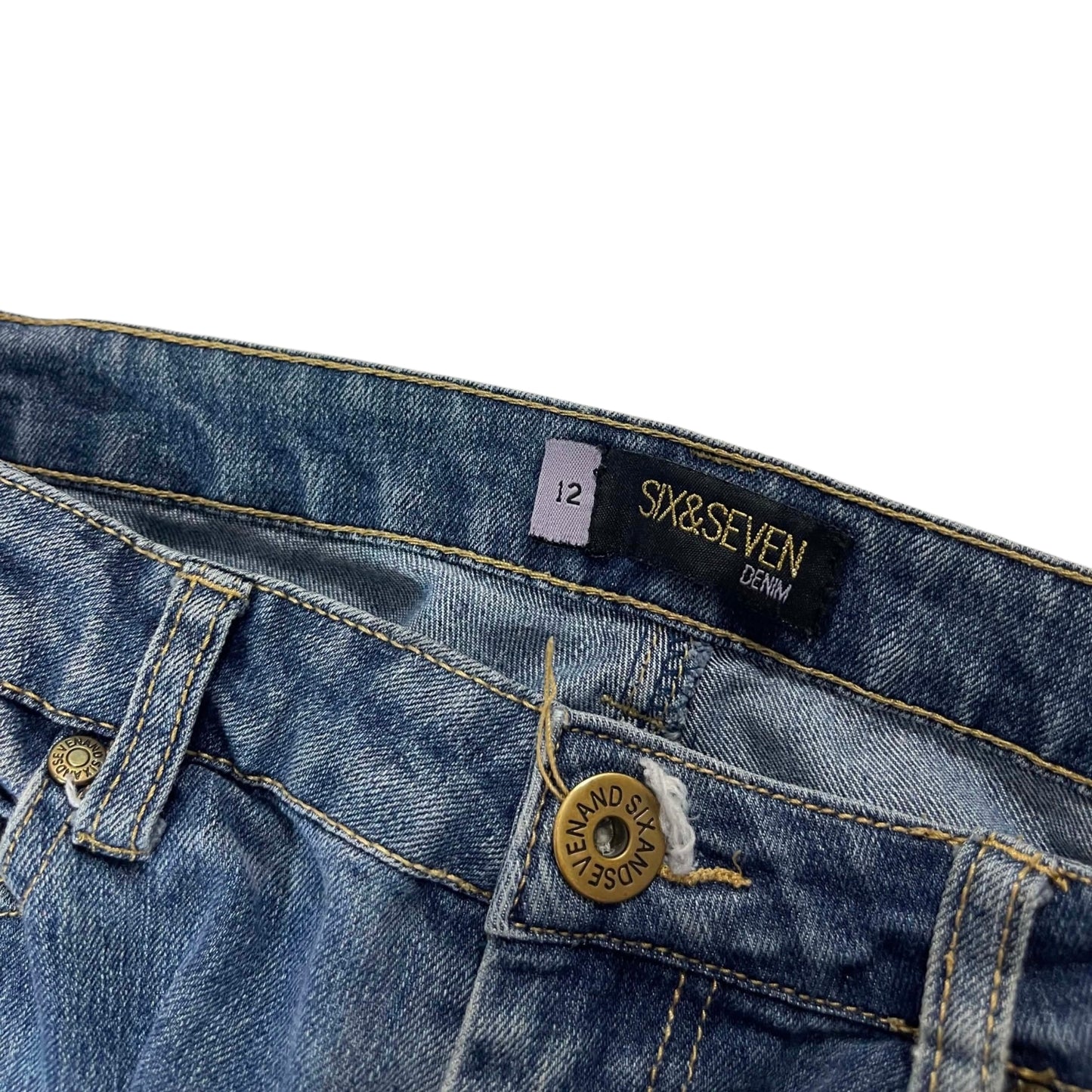 Y2K LOW RISE FLARE JEANS (UK 12)