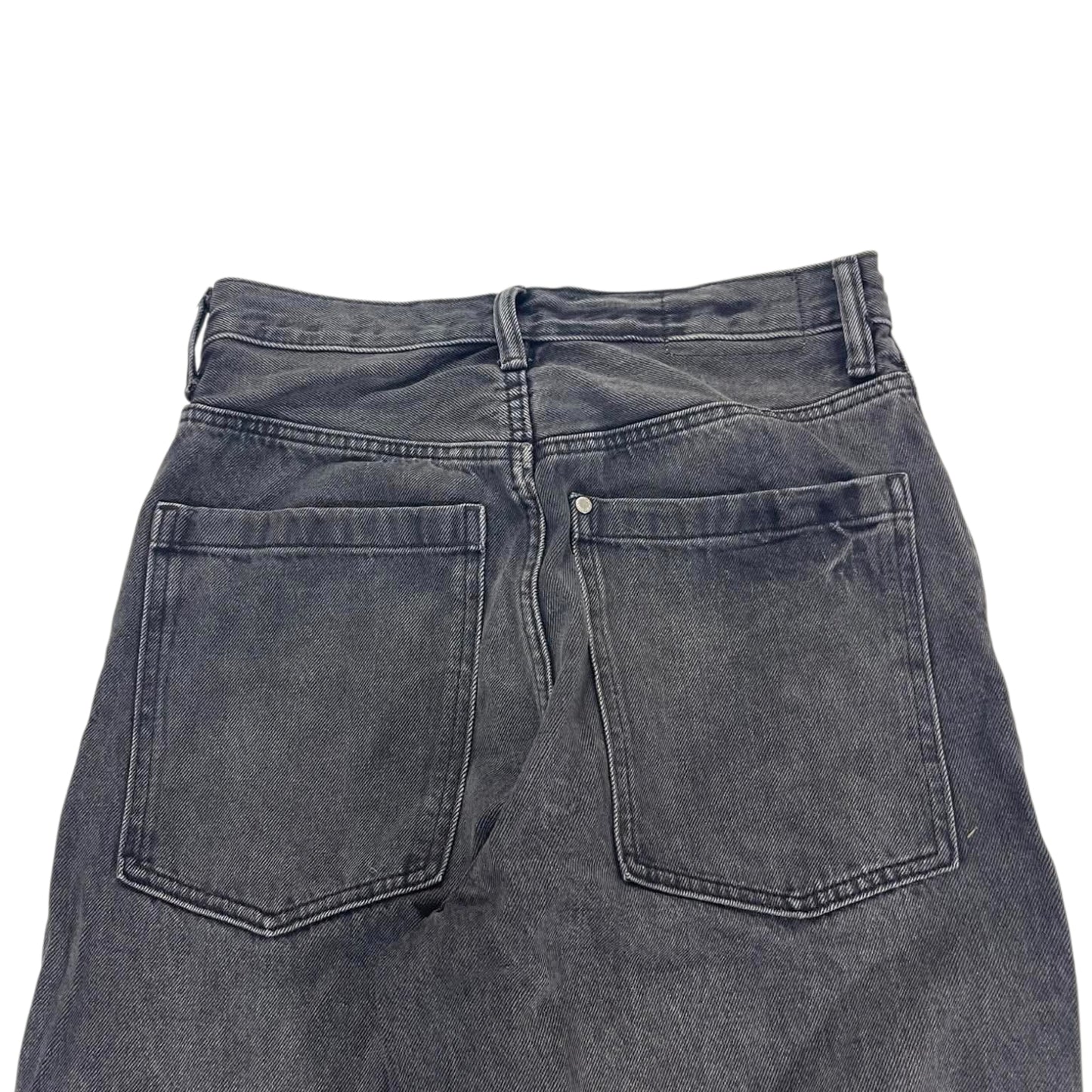 BLACK WIDE LEG BAGGY JEANS (30)
