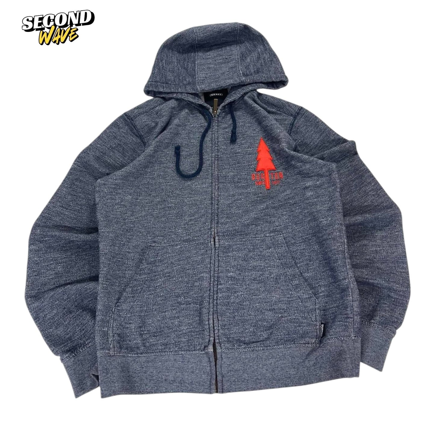 BURTON BIG LOGO ZIP UP HOODIE (M)