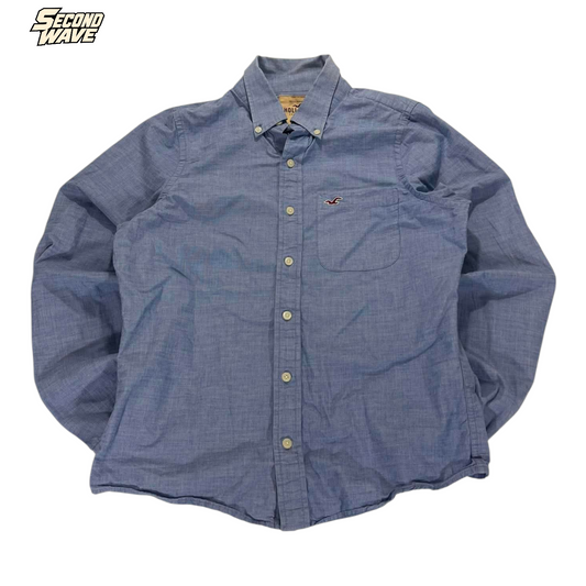 Y2K HOLLISTER CO. BLUE BUTTON UP (L)
