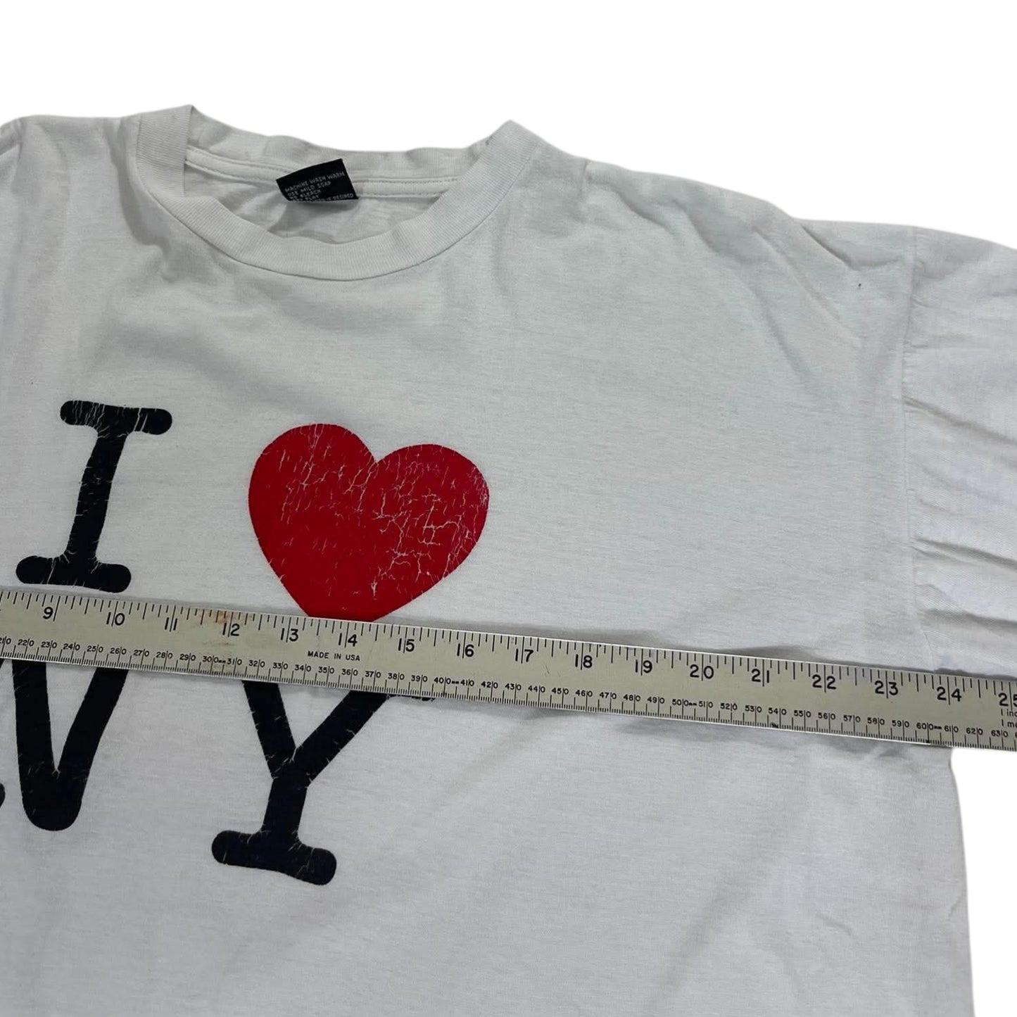 VINTAGE I LOVE NEW YORK WHITE T-SHIRT (L)