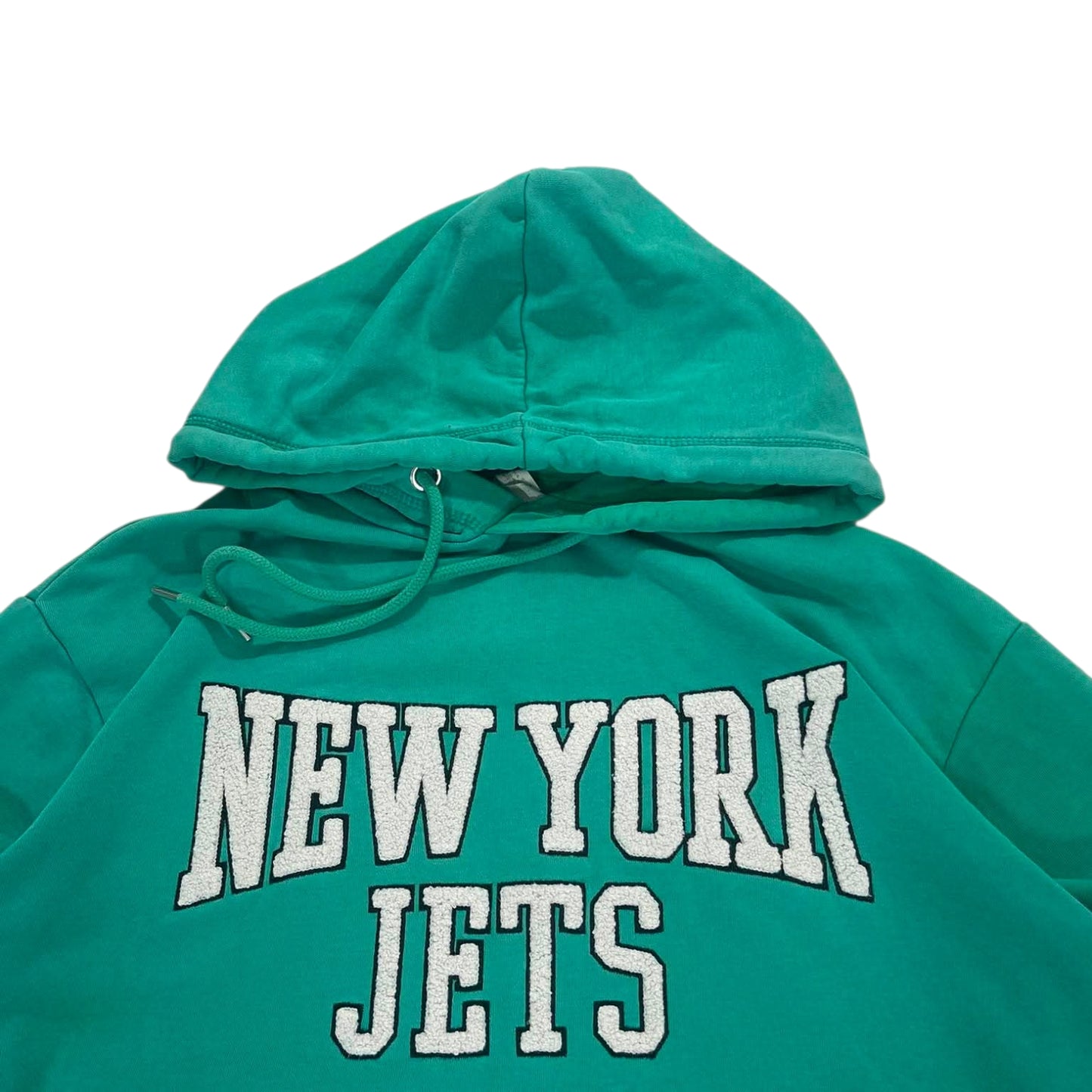 NFL NEW YORK JETS EMBROIDERED GREEN HOODIE (M)
