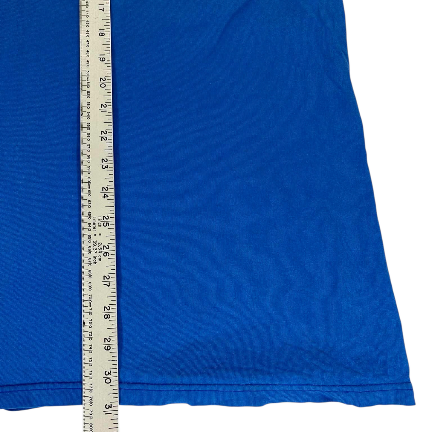 VINTAGE TRASHED PEPSI RACING BLUE COTTON T-SHIRT (L)
