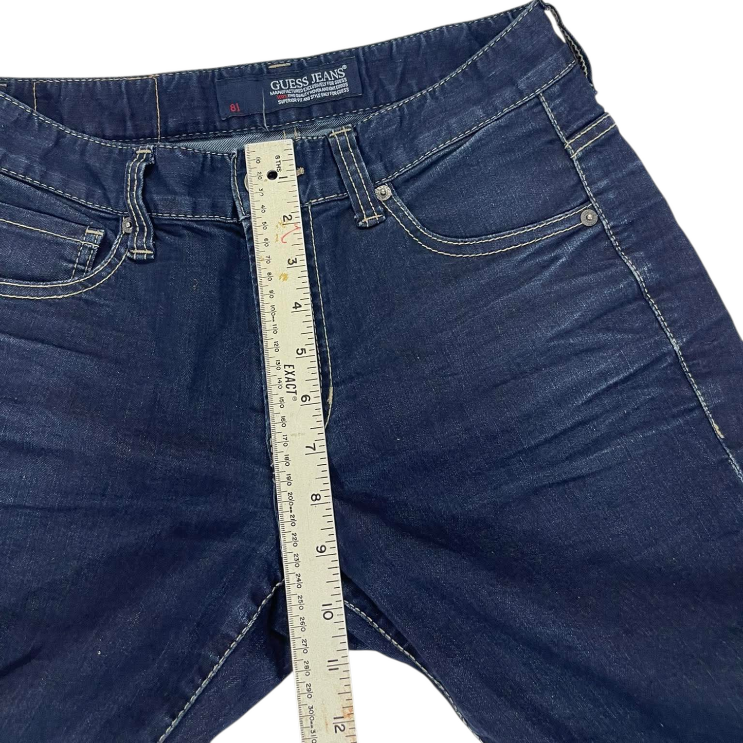 GUESS NAVY BLUE STRAIGHT LEG JEANS (28)
