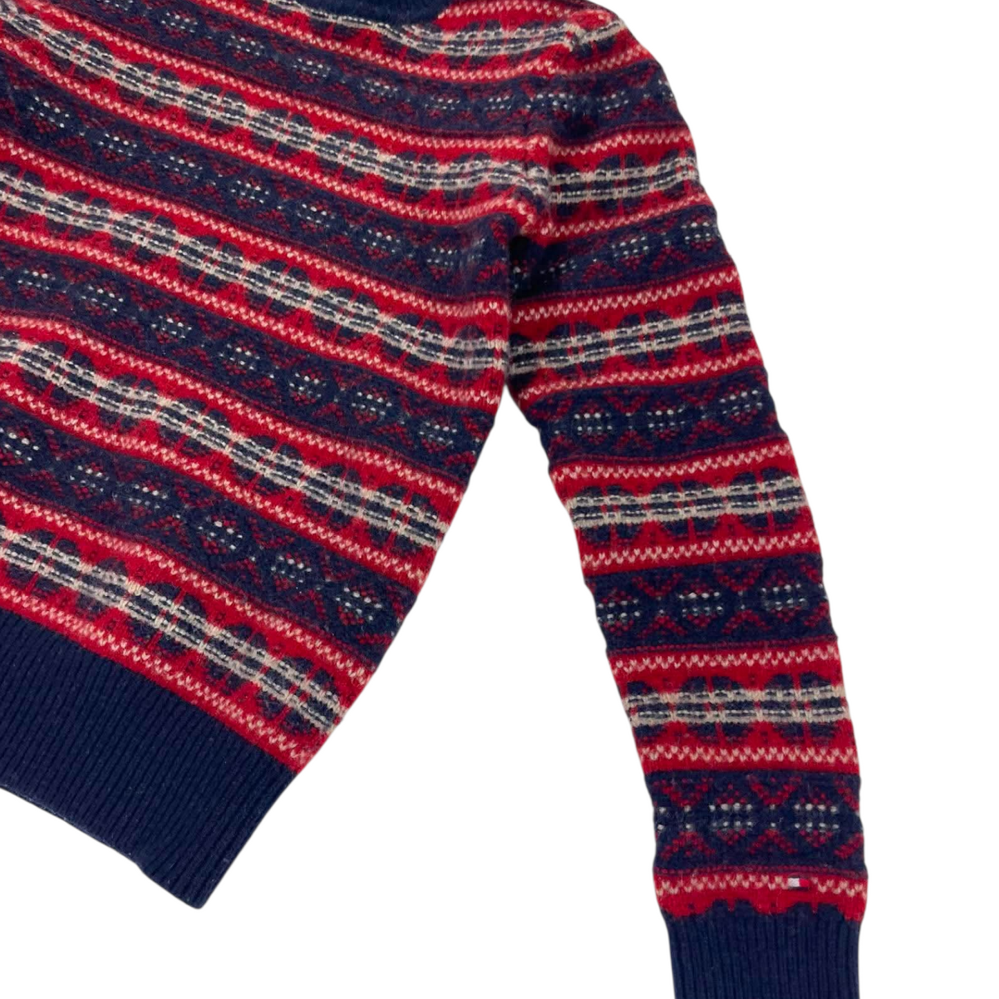 TOMMY HILFIGER RED AND NAVY BLUE SWEATER (S)