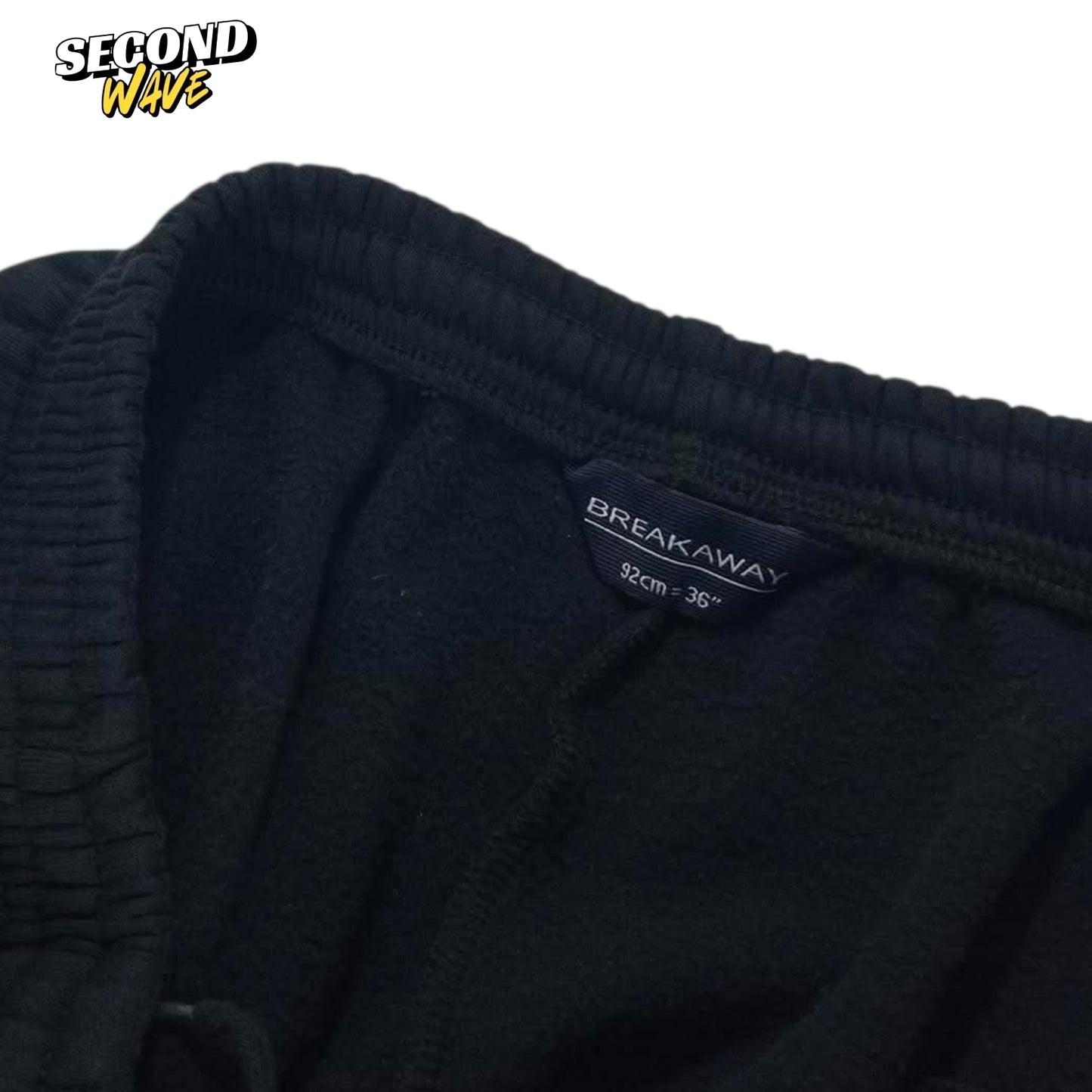 BREAKAWAY BLACK BAGGY WIDE LEG SWEATPANTS (L)