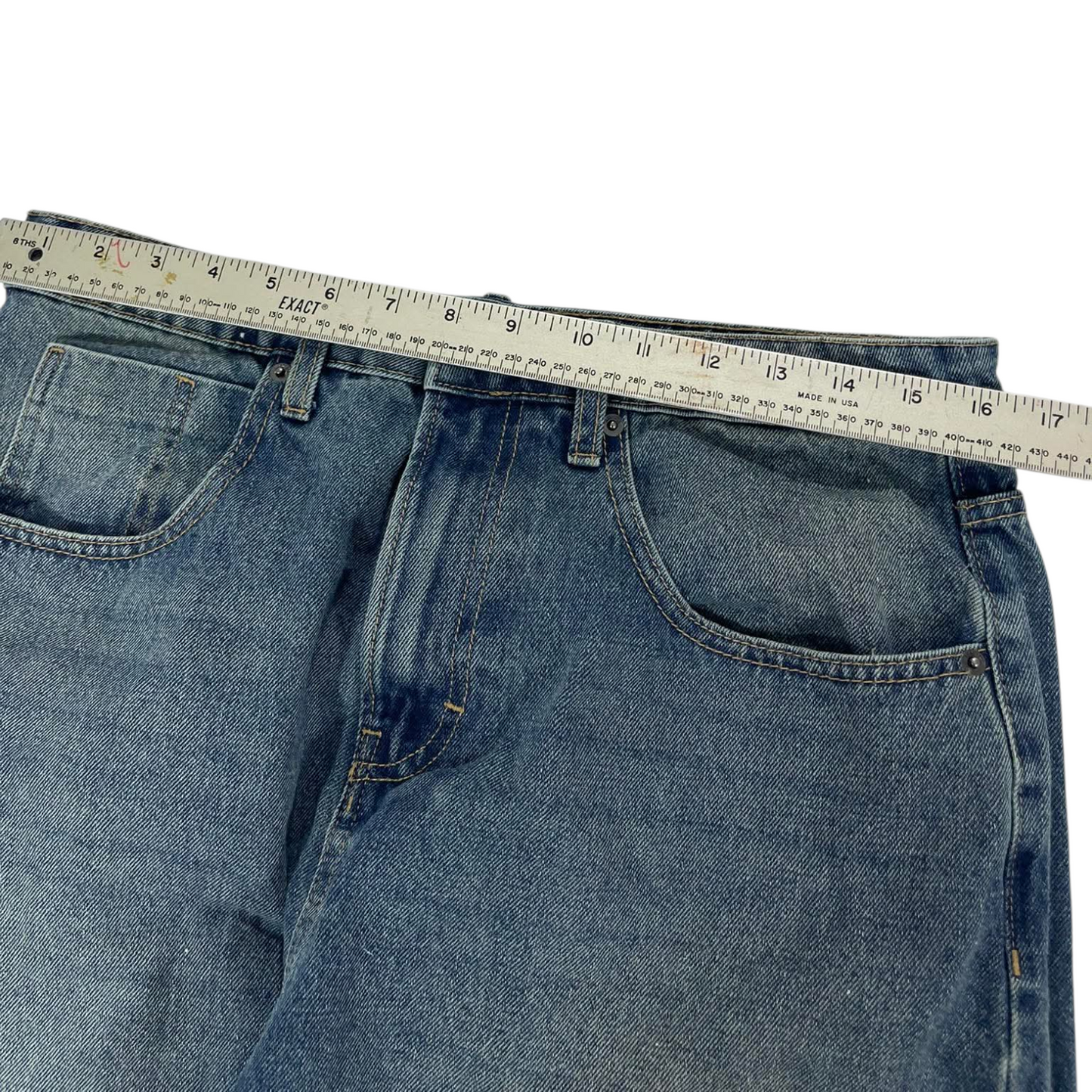 VINTAGE BAGGY BLUE DENIM JEANS (32)