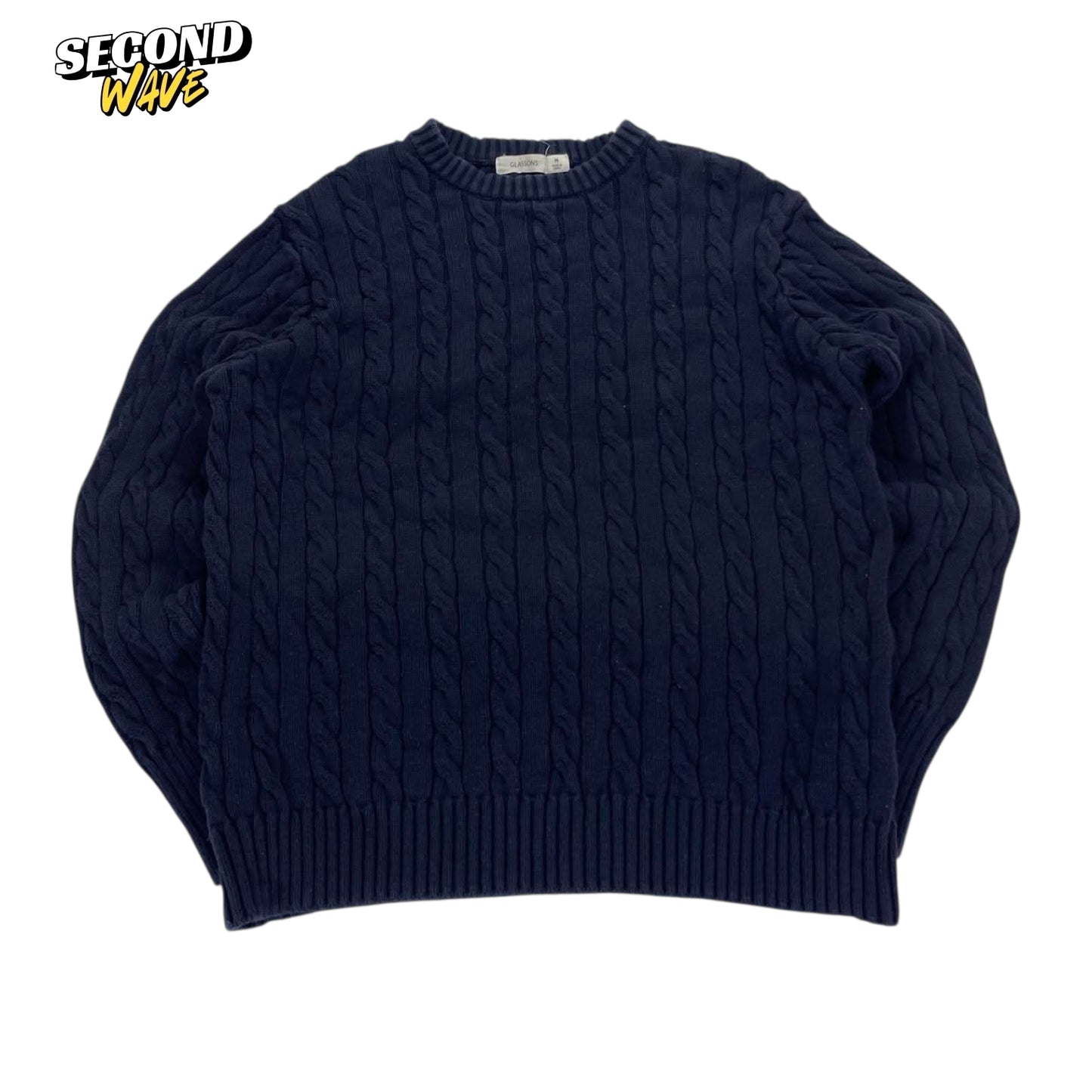 GLASSONS KNIT NAVY BLUE SWEATER (M)