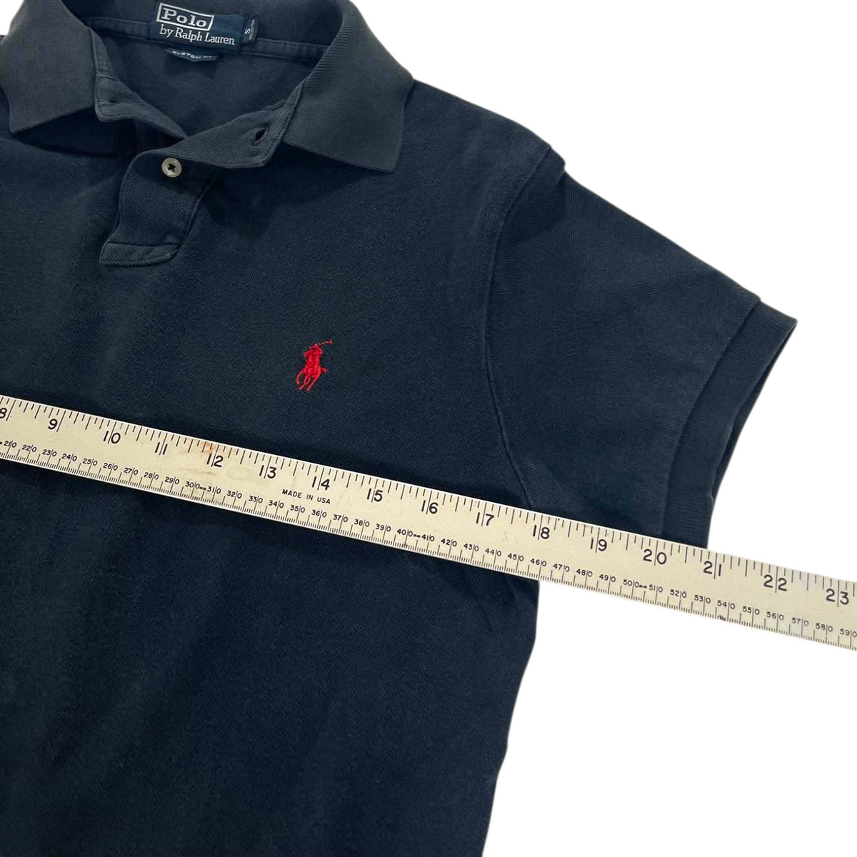 RALPH LAUREN BLACK POLO SHIRT (S)