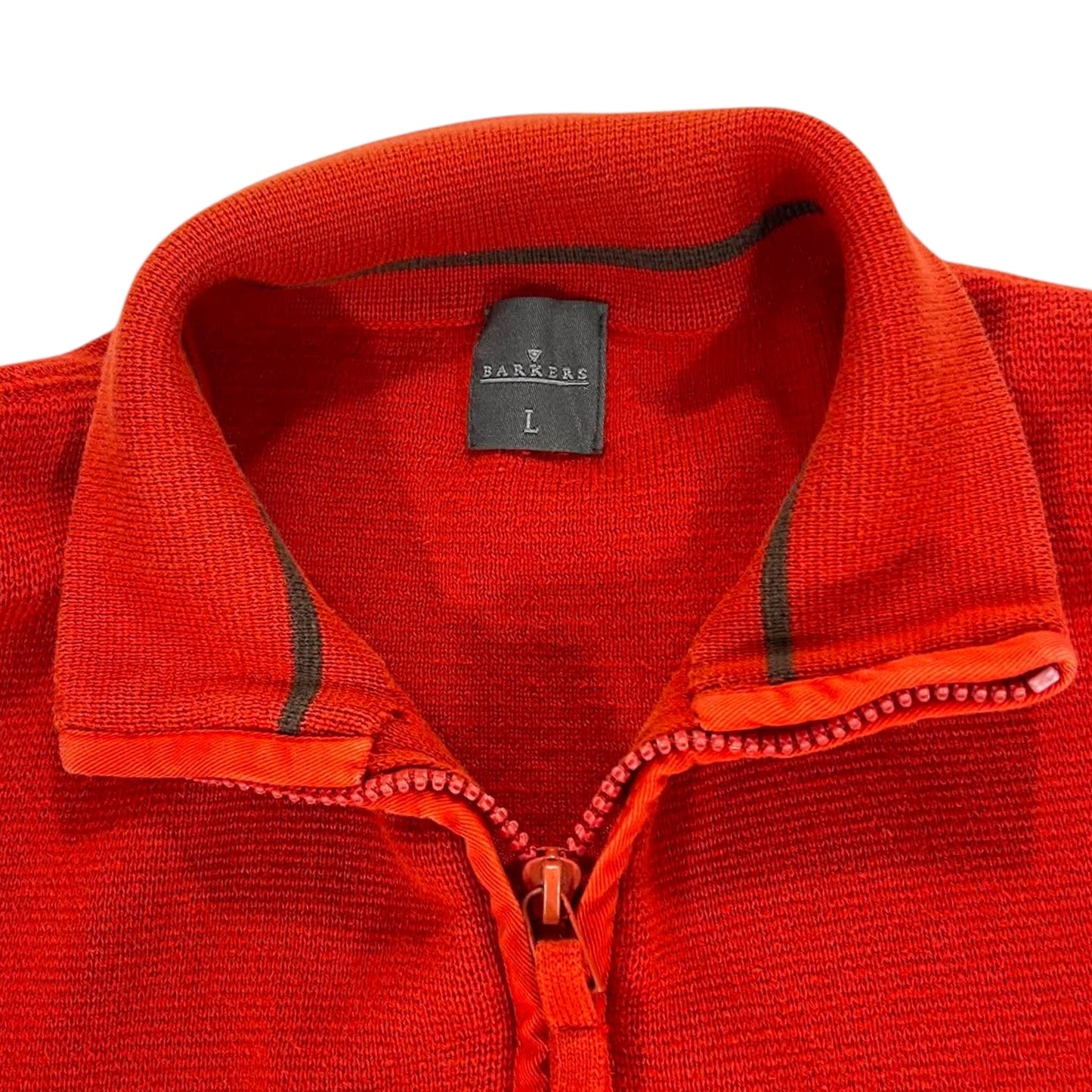 VINTAGE BARKERS ORANGE QUARTER ZIP SWEATSHIRT (L)