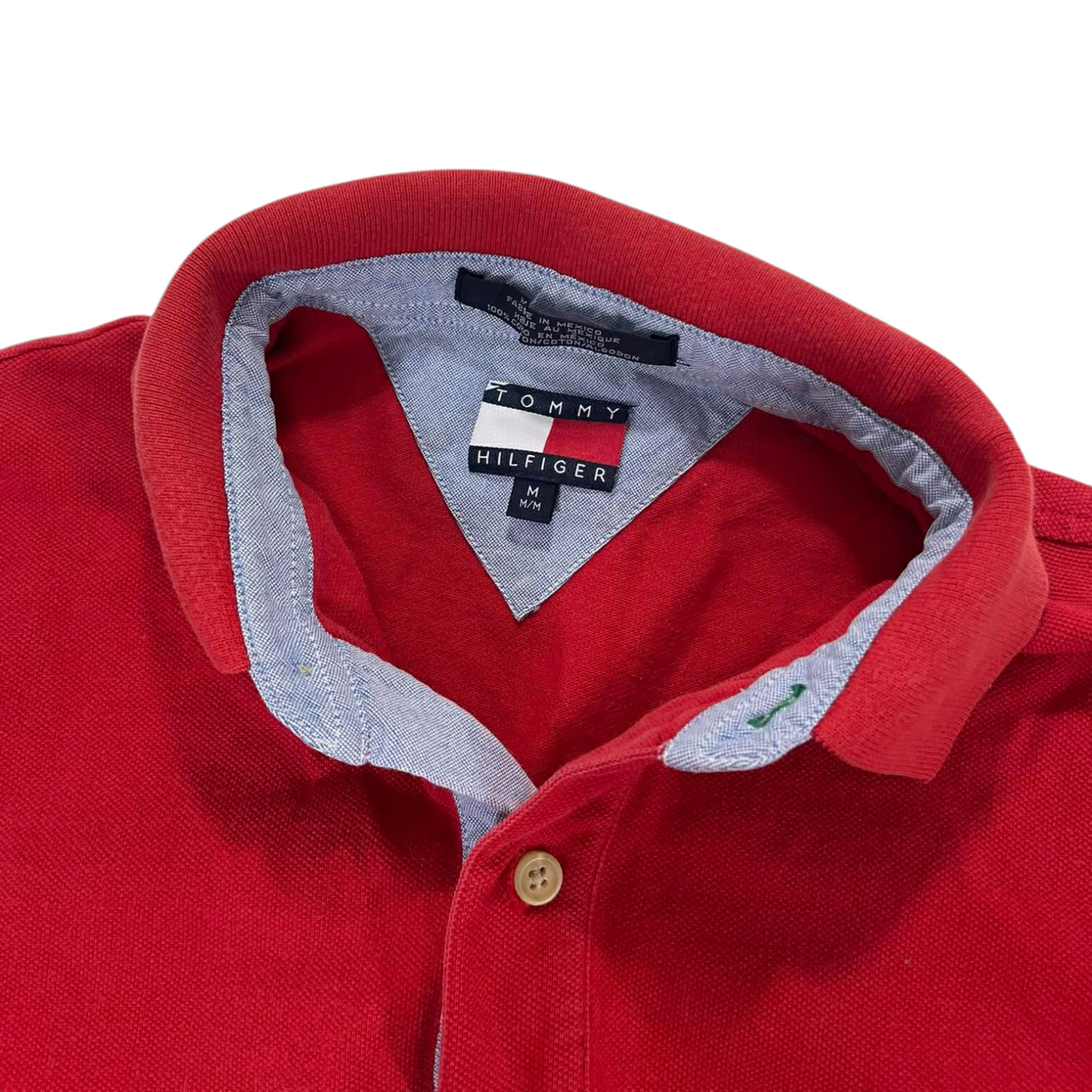 VINTAGE TOMMY HILFIGER RED POLO SHIRT (M)