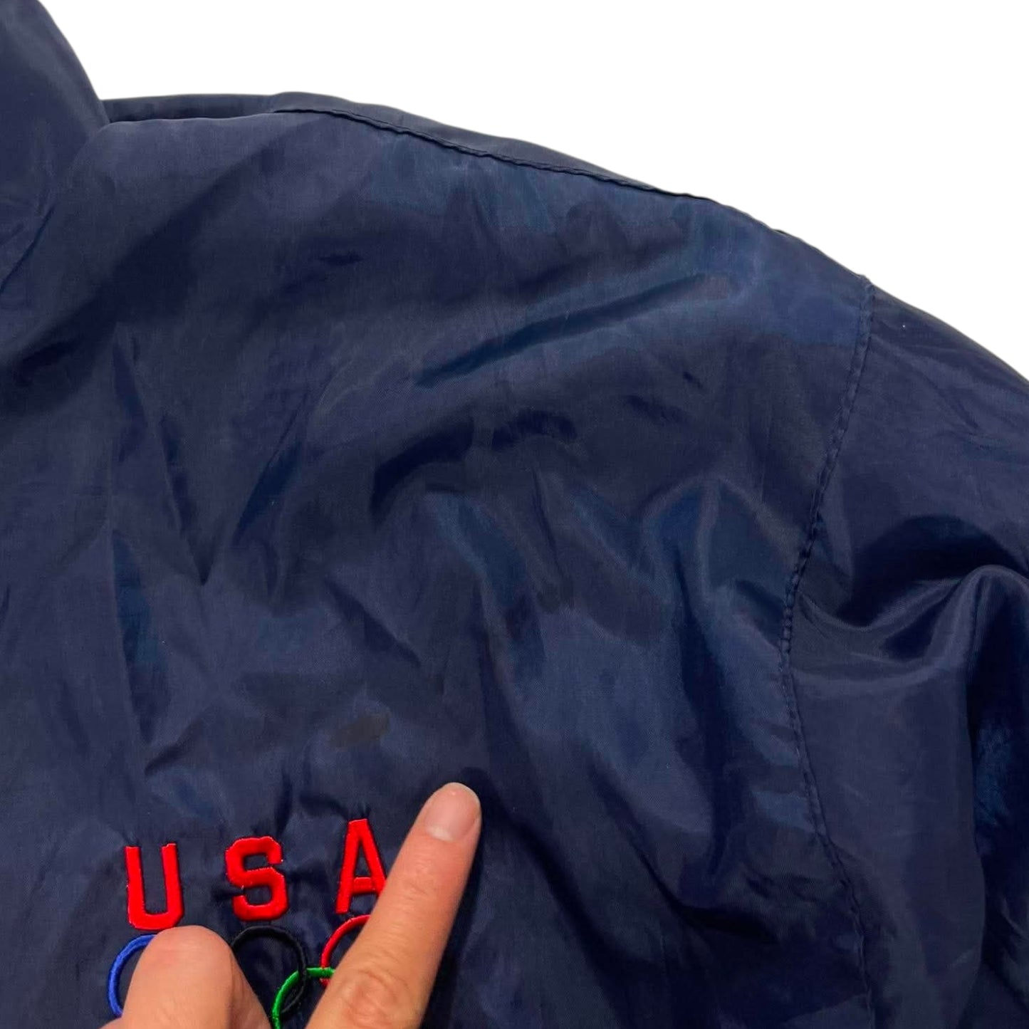 VINTAGE USA OLYMPIC WINDBREAKER JACKET (L)