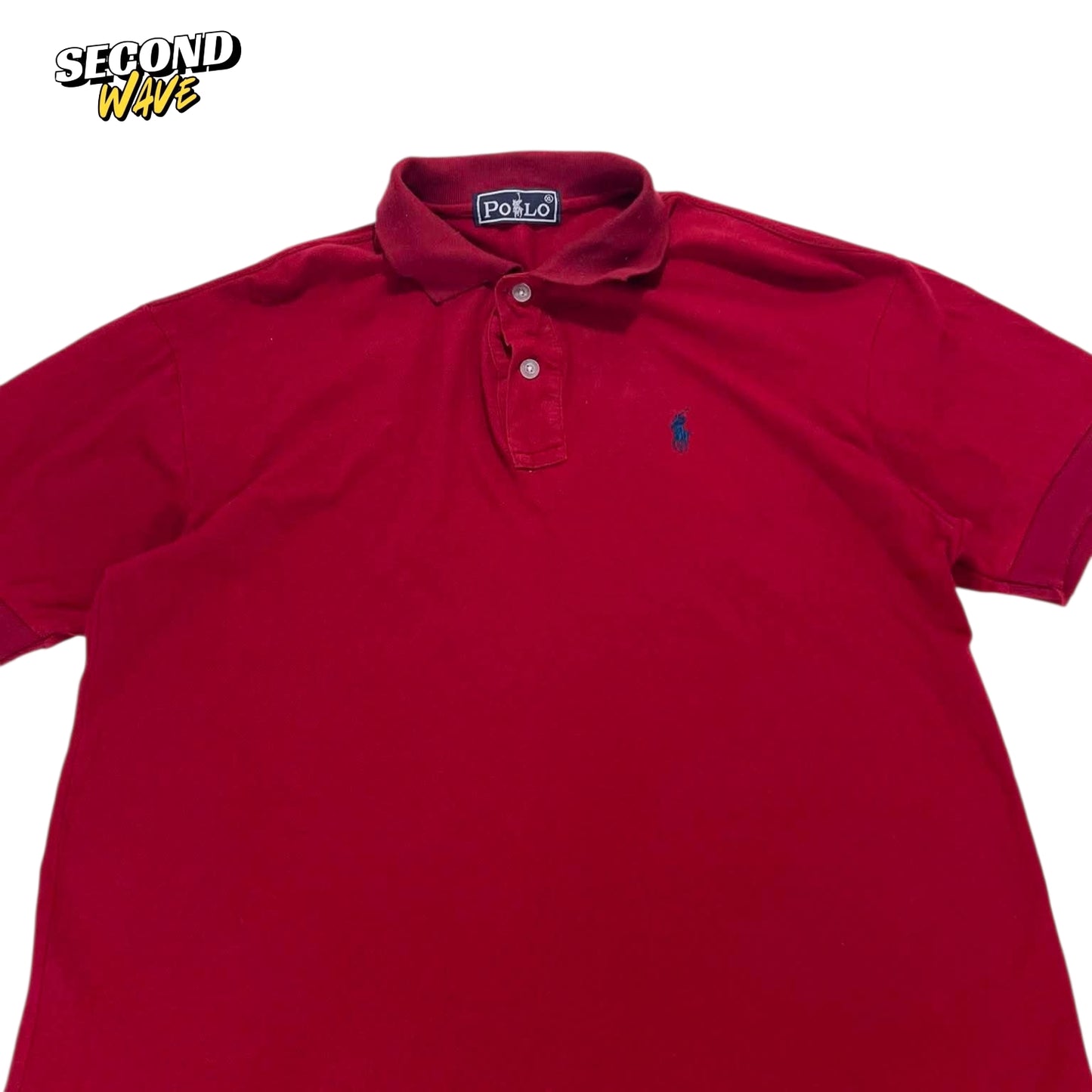 RALPH LAUREN RED POLO SHIRT (M)