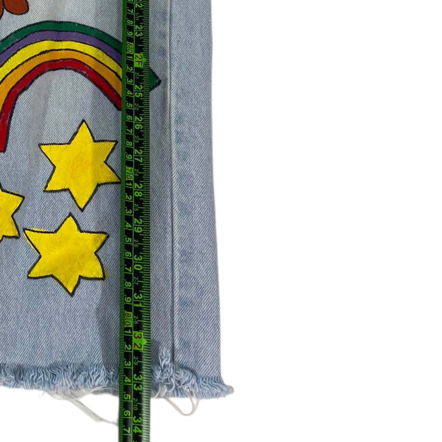 VINTAGE LEVI'S BLUE JEANS HAND PAINTED (31)