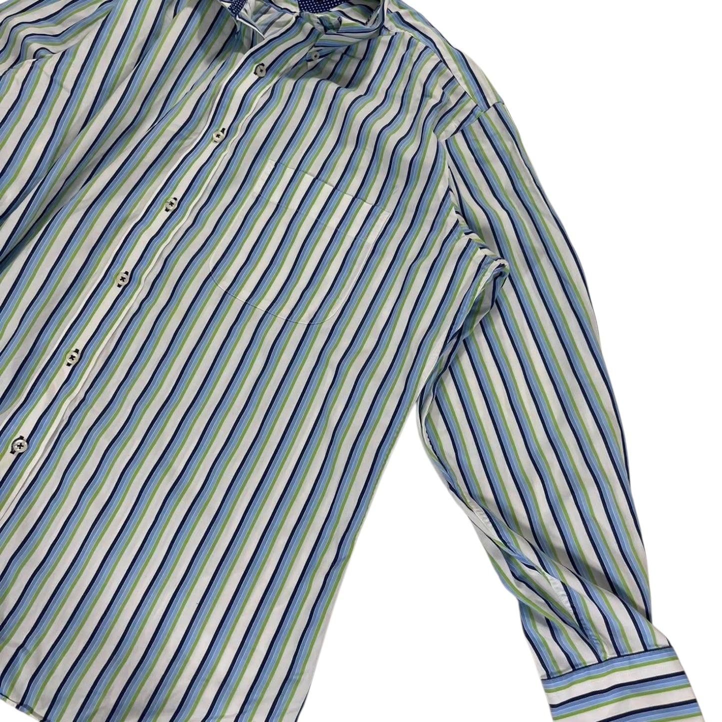 TOMMY HILFIGER STRIPED BUTTON UP SHIRT (M)