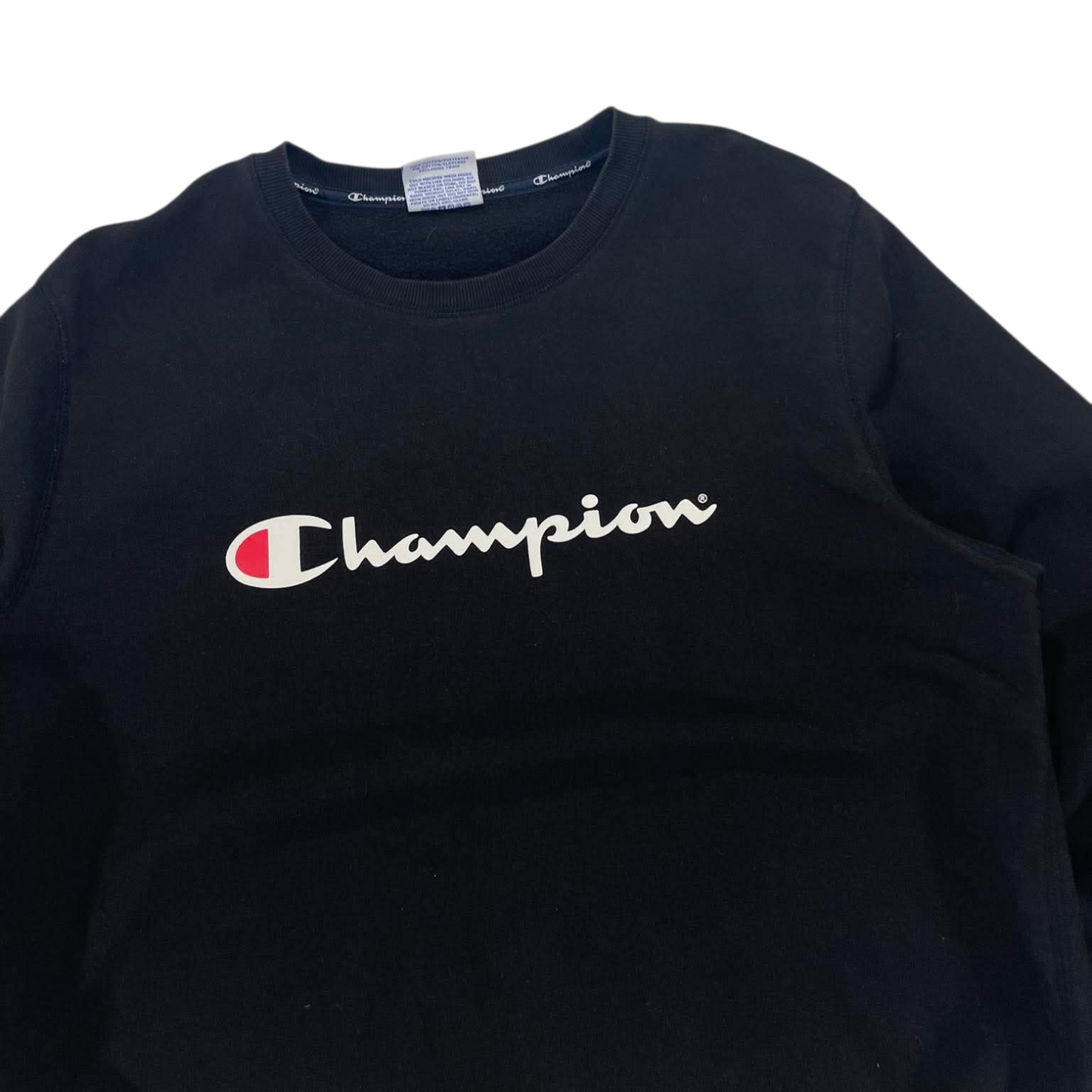 CHAMPION BLACK CREWNECK SWEATSHIRT (XL)