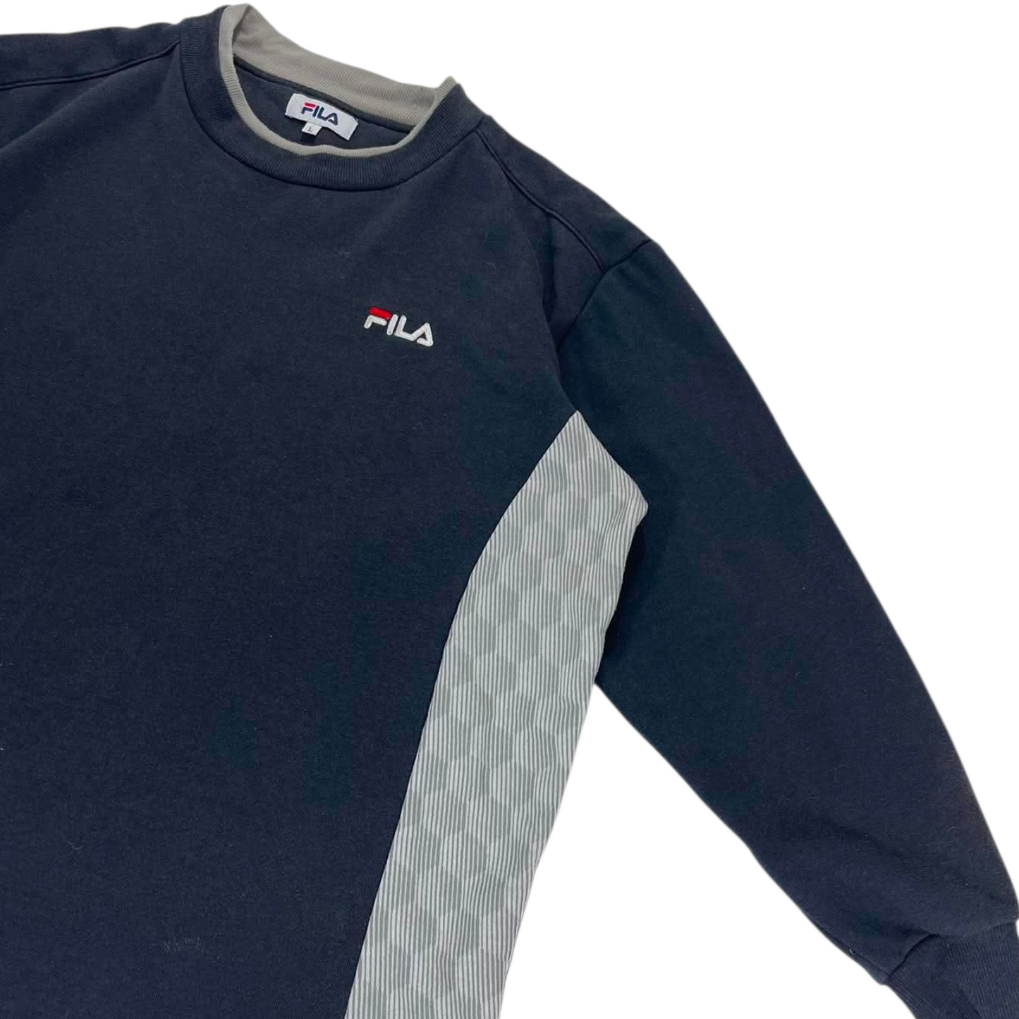VINTAGE FILA CREWNECK WITH EMBROIDERED LOGO (L)