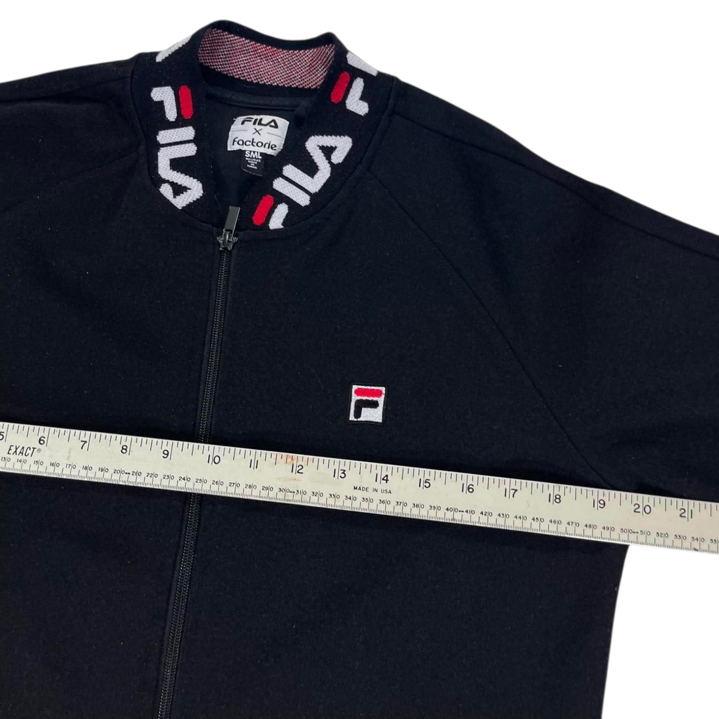 FILA BLACK ZIP UP JACKET (M)
