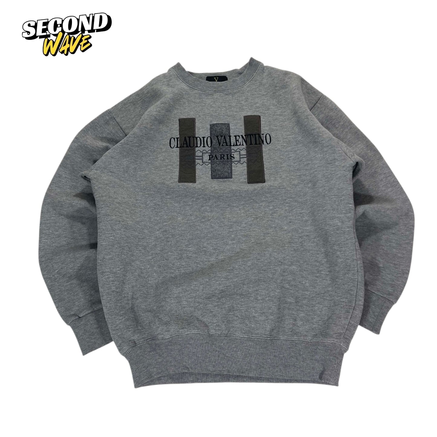 VINTAGE CLAUDIO VALENTINO GREY CREWNECK (L)