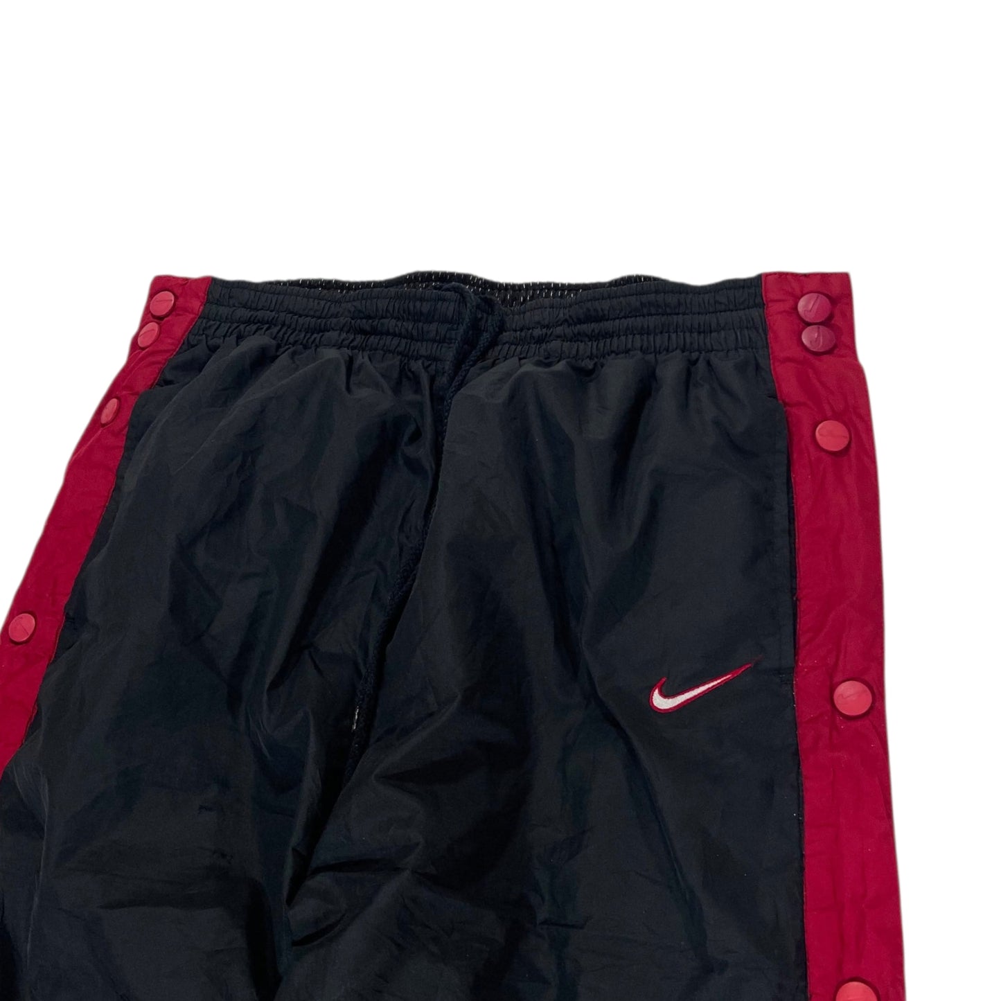 VINTAGE SNAP ON NIKE BAGGY TRACK PANTS (L)
