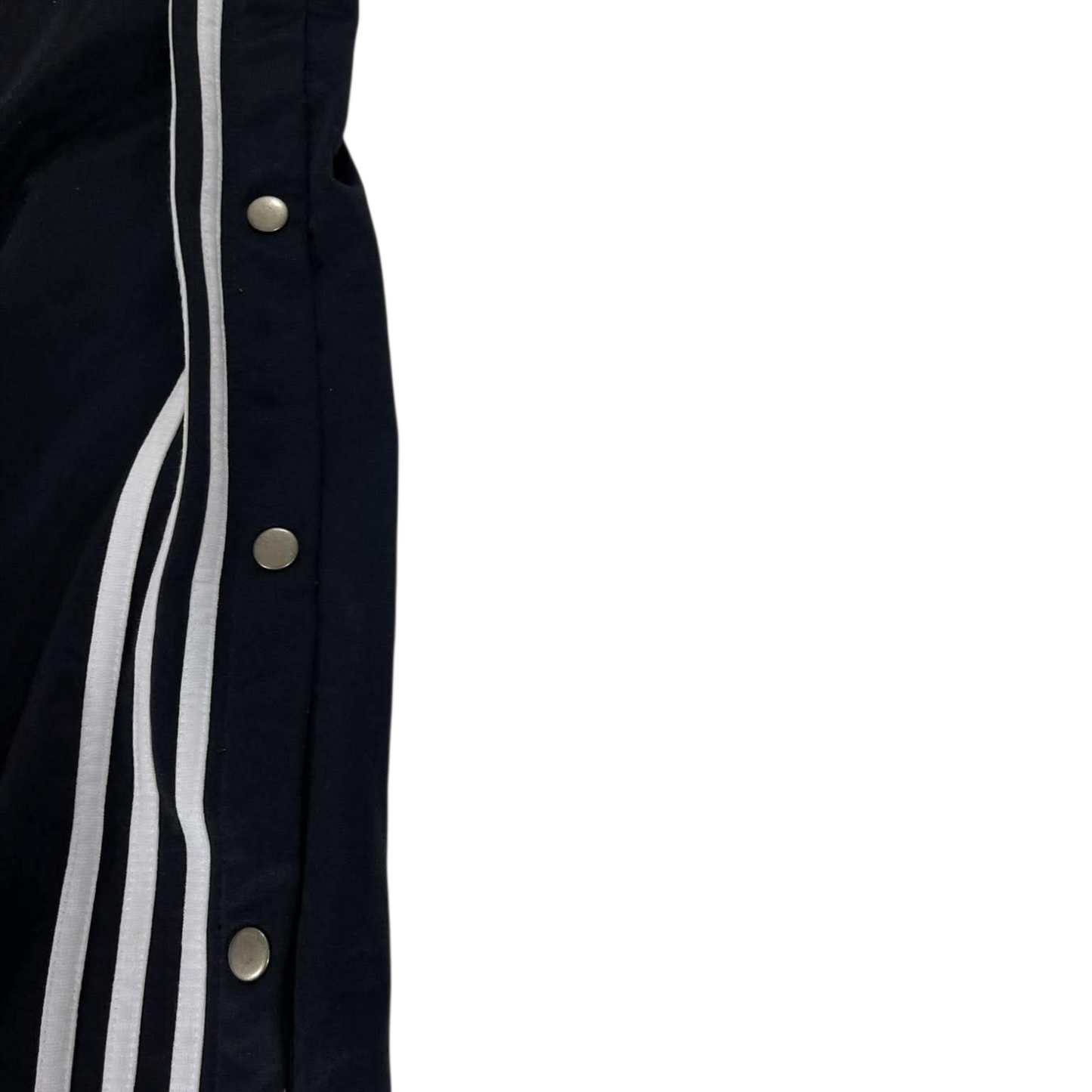 ADIDAS BLACK BUTTON TRACK PANTS⁴ (L)