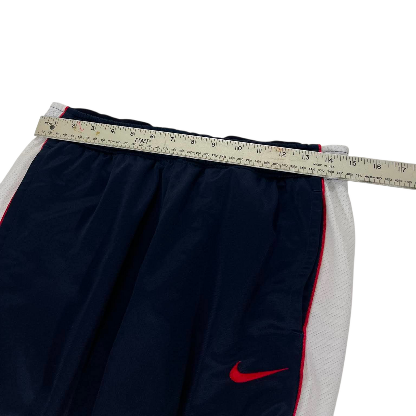 Y2K NIKE NAVY/WHITE TRACK PANTS (L) ²