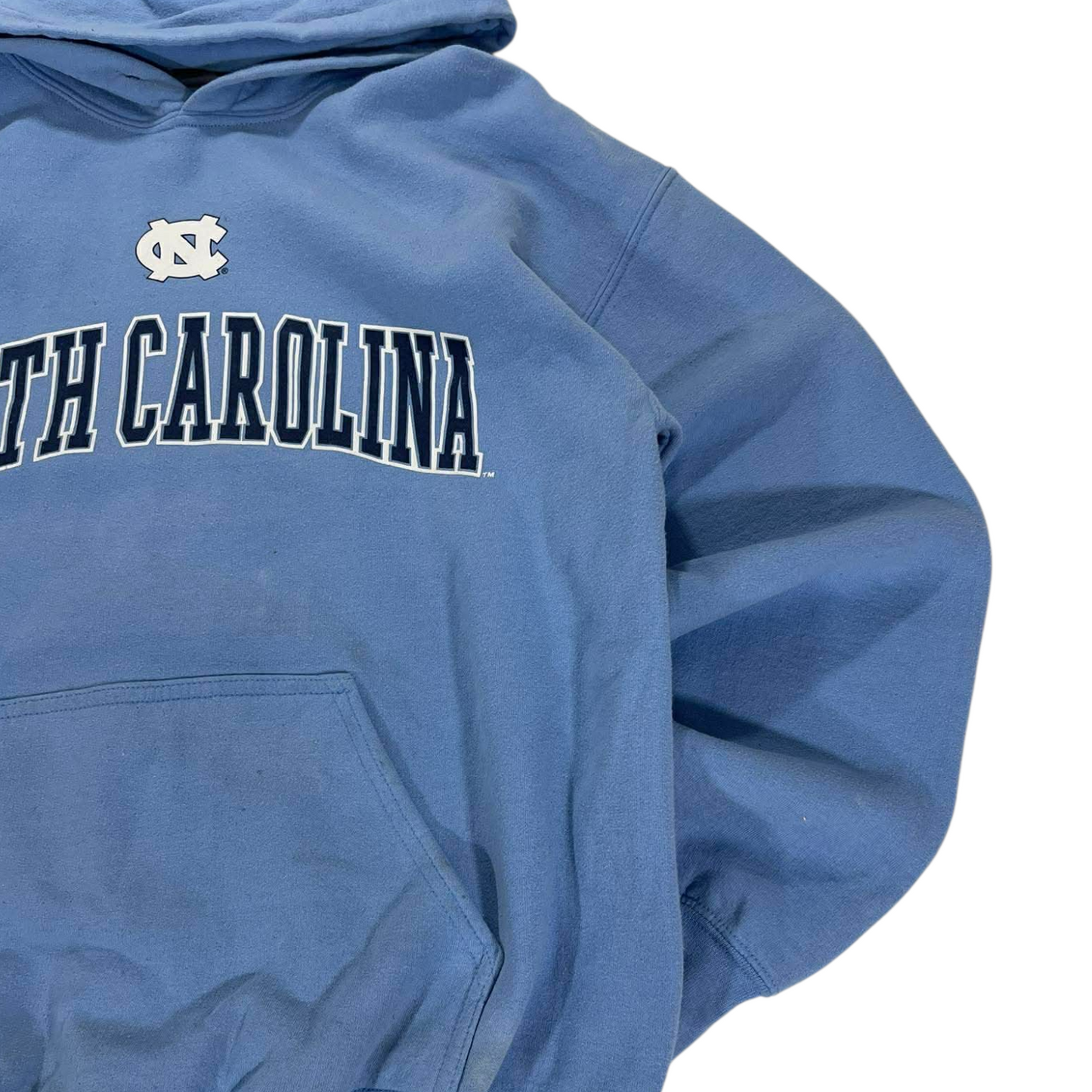 VINTAGE UNIVERSITY OF NORTH CAROLINA TAR HEELS BLUE HOODIE (M)