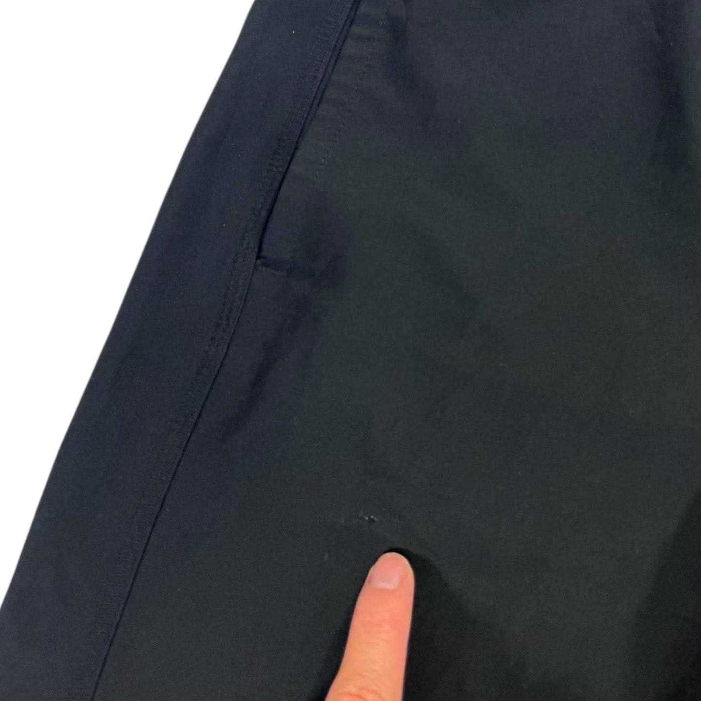 NIKE BLACK WIDE LEG TRACK PANTS (L)