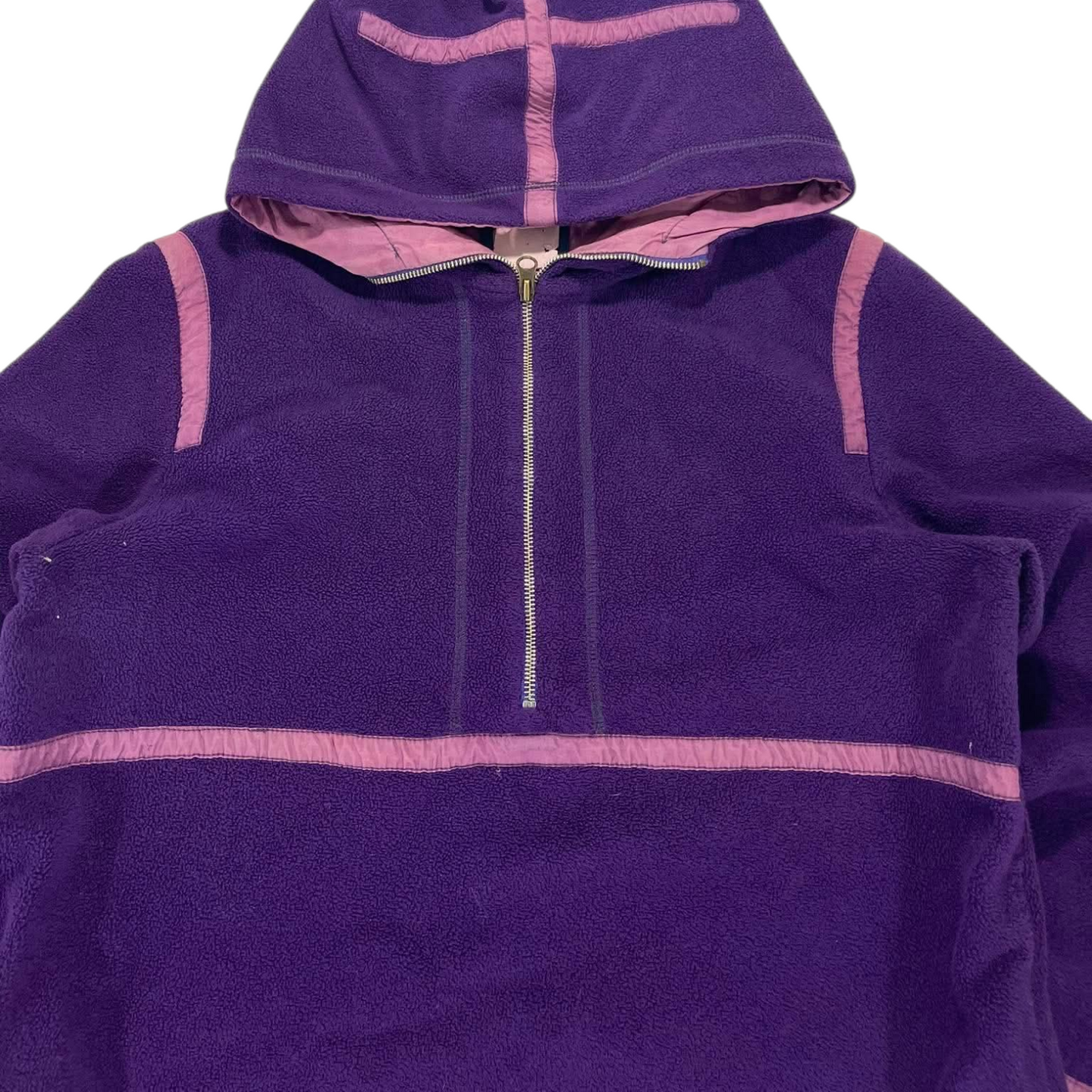 VINTAGE JEAN JONES PURPLE FLEECE QUARTER ZIP HOODIE (L)