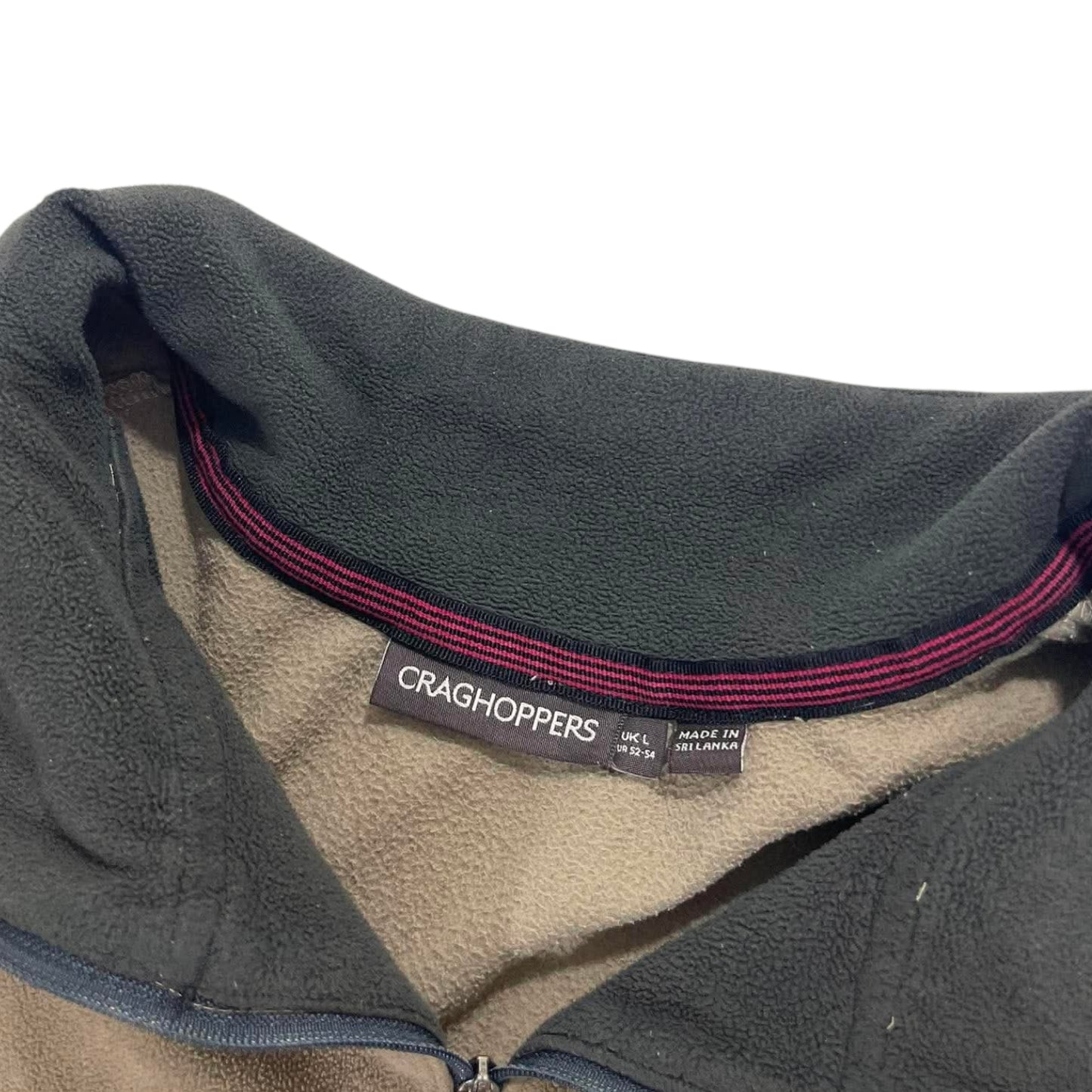 CRAGHOPPERS BROWN QUARTER ZIP FLEECE (L)