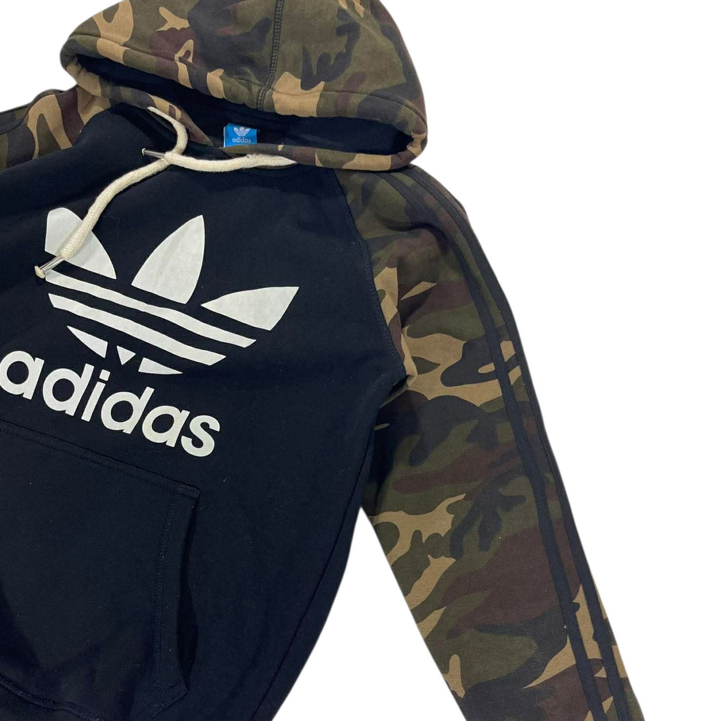 ADIDAS CAMO HOODIE WITH WHITE LOGO (M)
