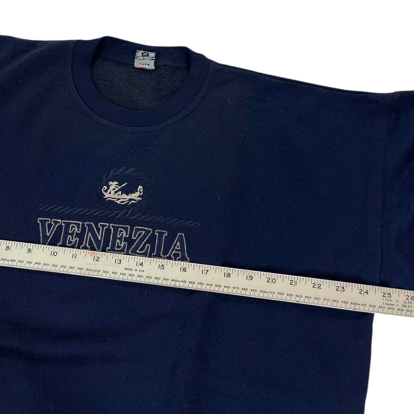 VINTAGE CREWNECK SWEATSHIRT WITH VENICE ITALY EMBROIDERY (XL)