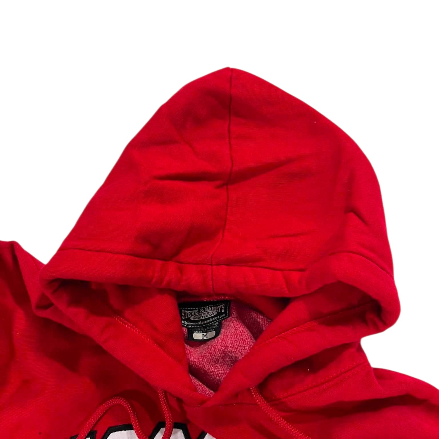 VINTAGE EMBROIDERED RED WISCONSIN BADGERS HOODIE (M)